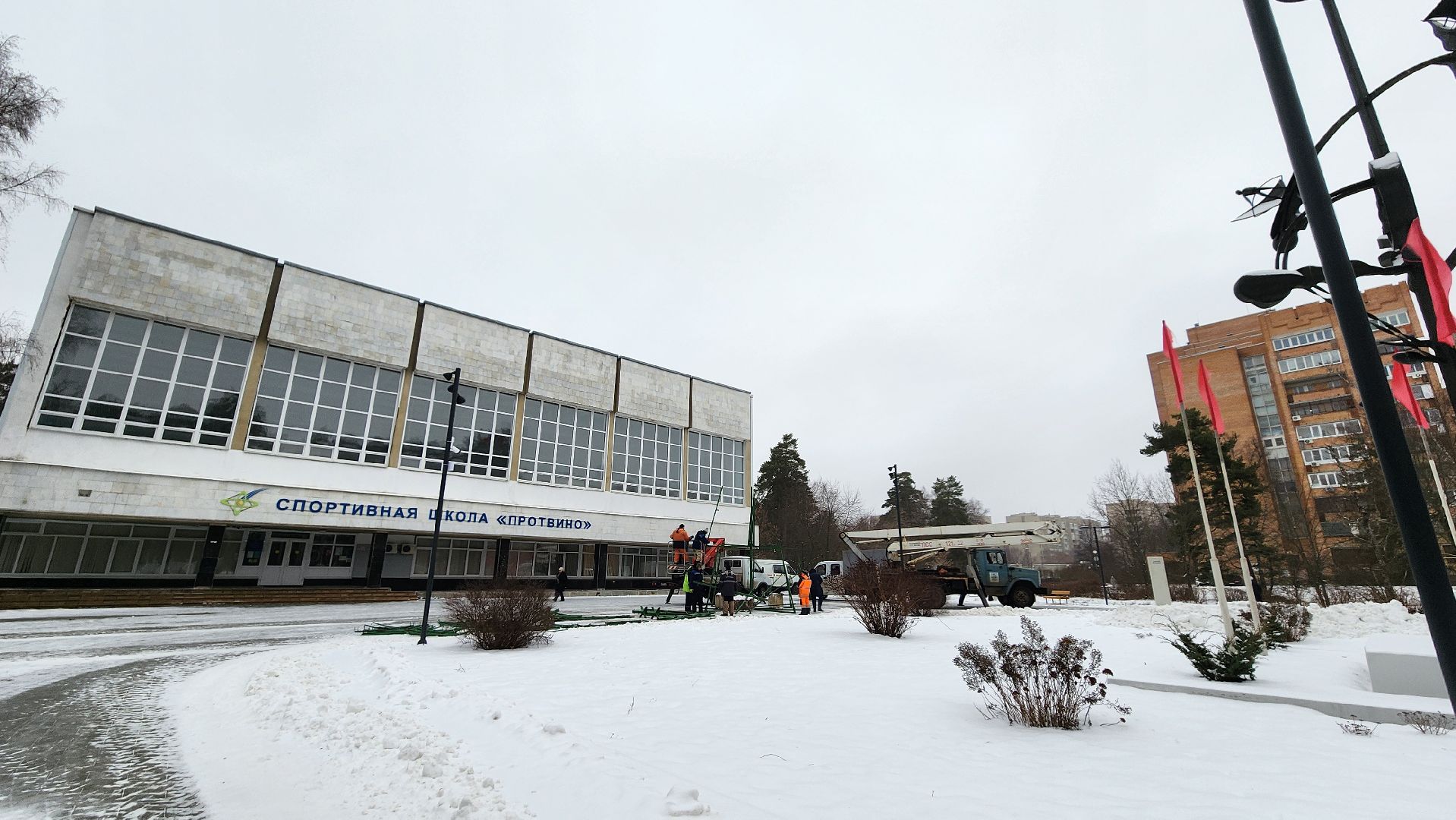 Елка, новый год, Протвино, Комбинат благоустройства, украшение города к новому году, вертикалки,