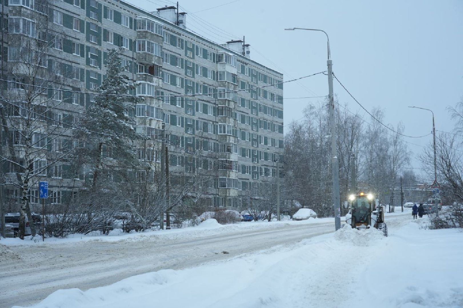 ЖКХ, Снегопад, Коммунальные службы, Сергиев Посад, Сергиево-Посадский городской округ, Зима, вертикалки,