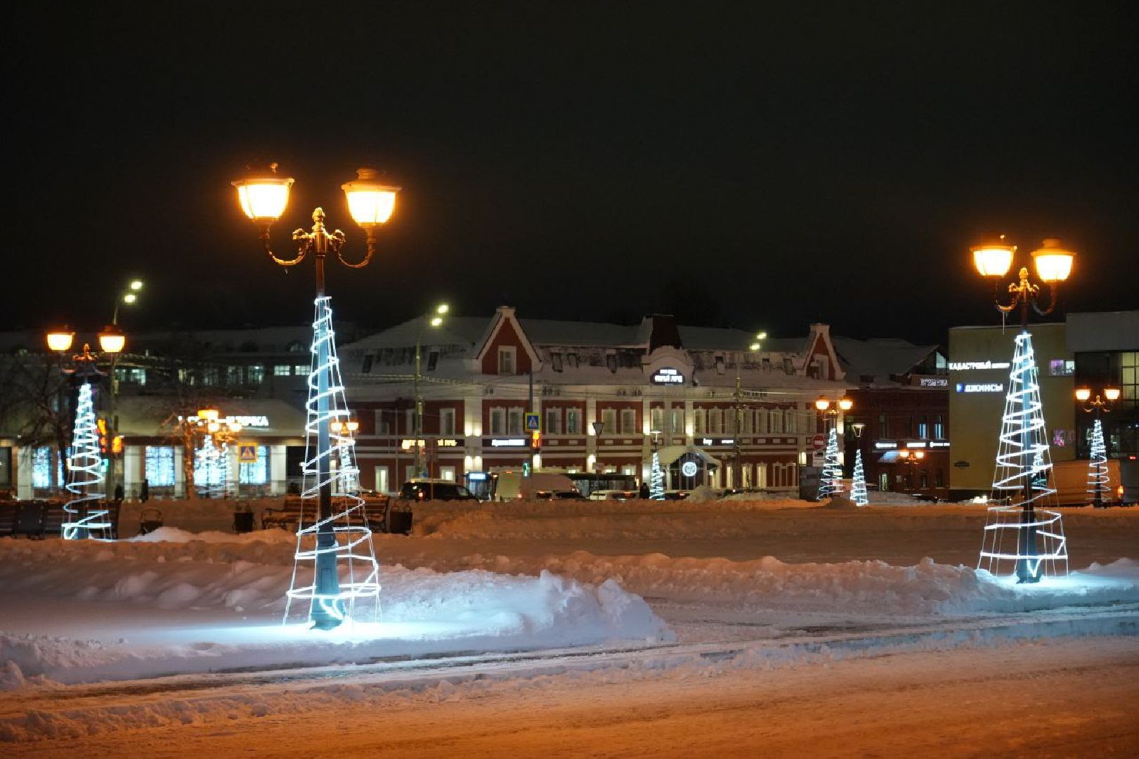 Новый год, Благоустройство, Украшение, Елка, Сергиев Посад, Сергиево-Посадский городской округ, вертикалки,