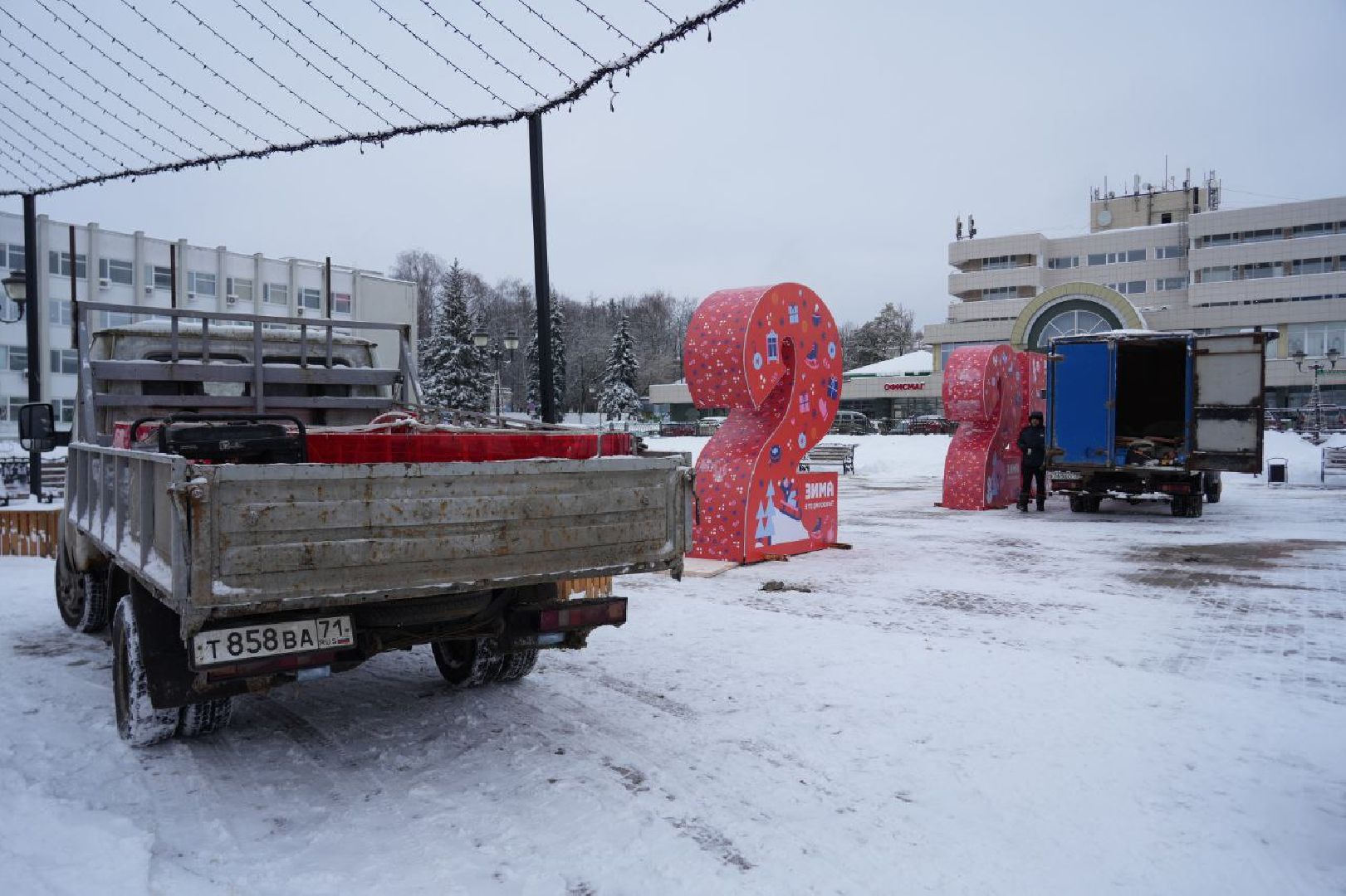 Новый год, Благоустройство, Украшение, Елка, Сергиев Посад, Сергиево-Посадский городской округ, вертикалки,