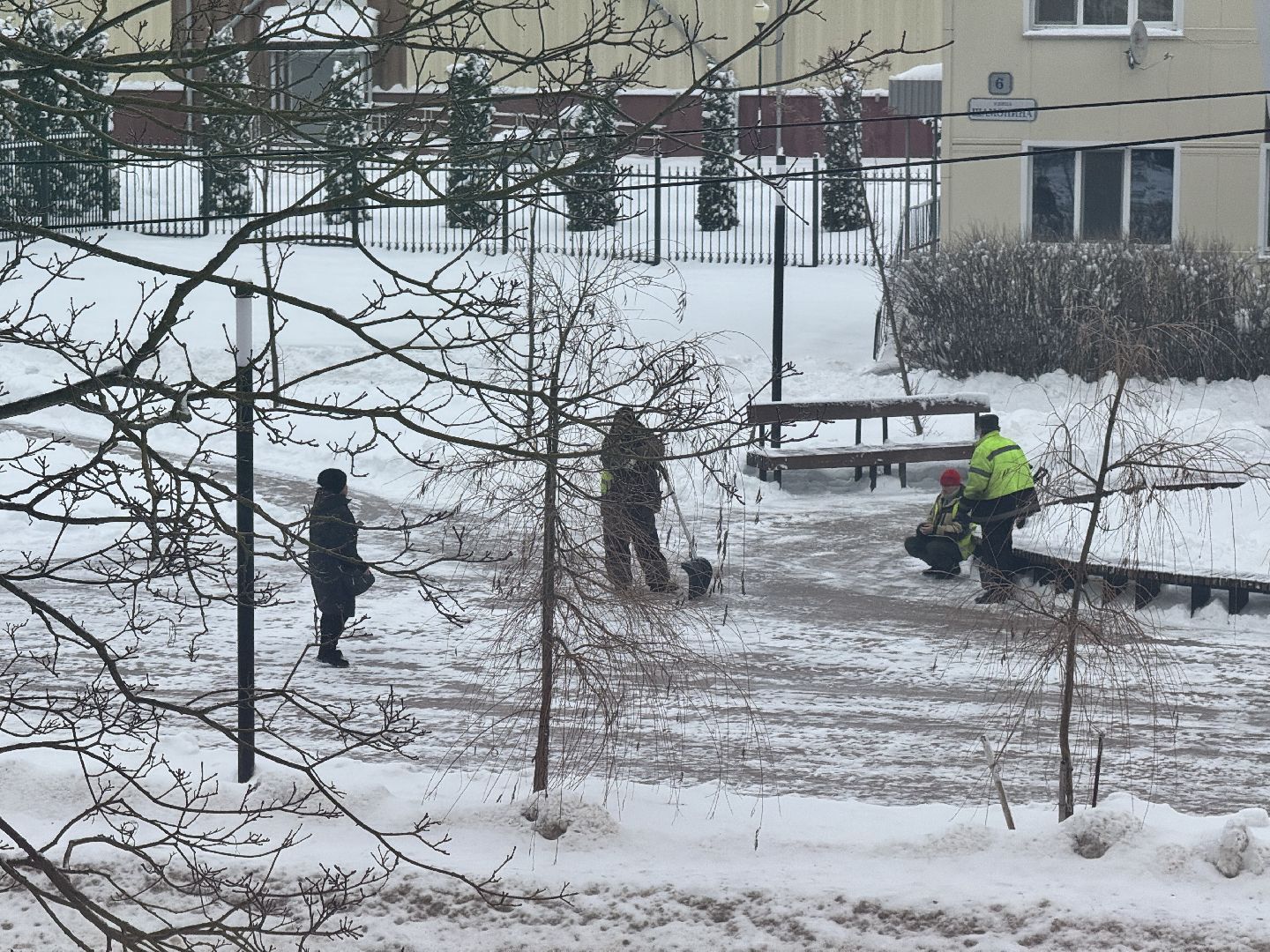 шаховская, уборка снега, зима, коммунальная служба, вертикалки,