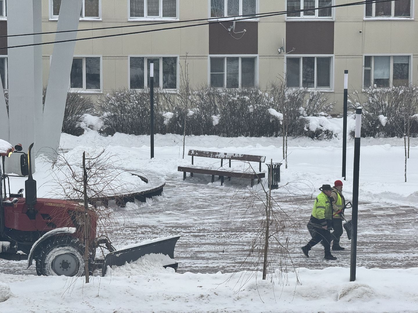 шаховская, уборка снега, зима, коммунальная служба, вертикалки,