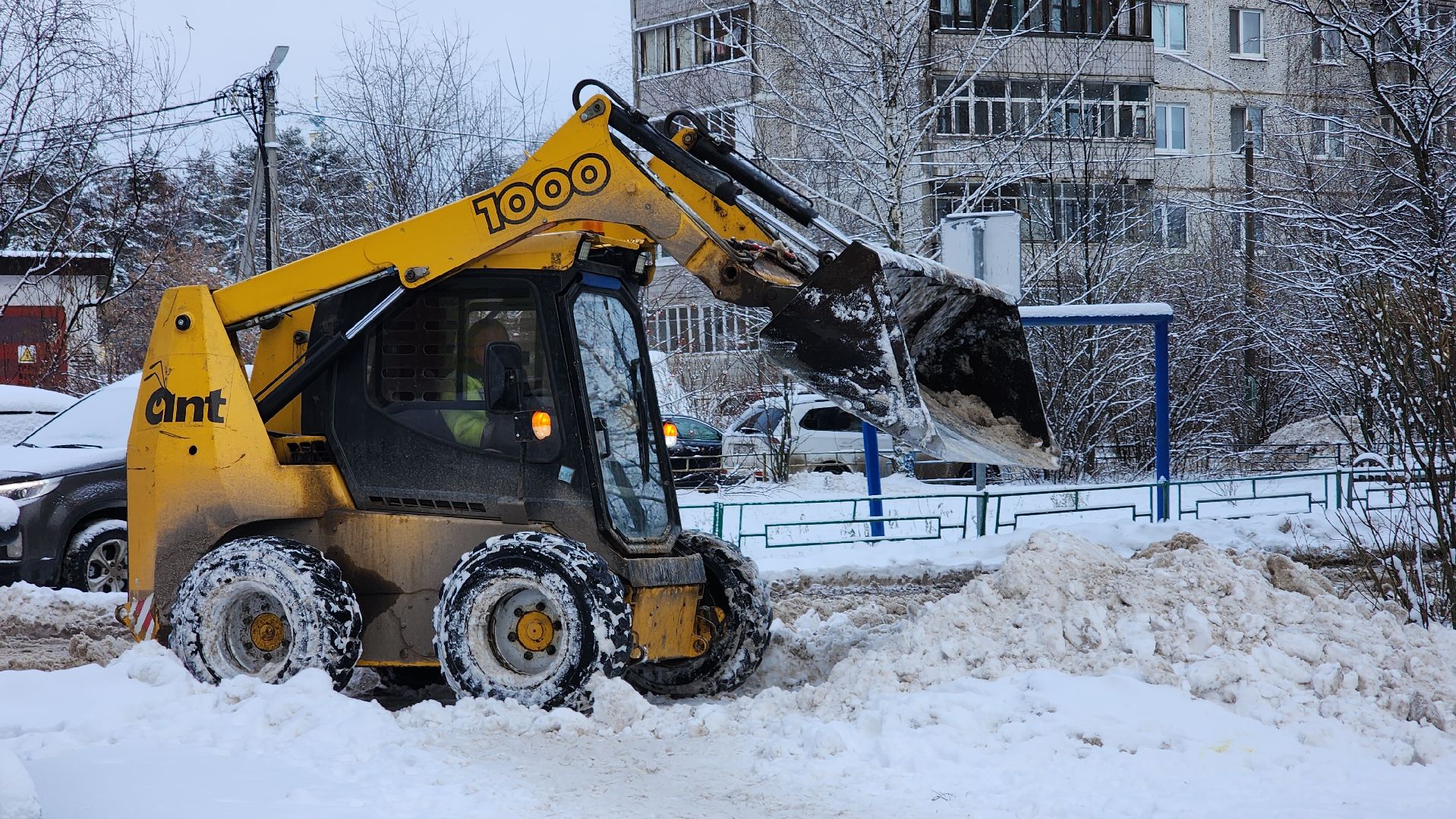 ЖКХ, Благоустройство, уборка снега, сннегопад, Лосино-Петровский, вертикалки,