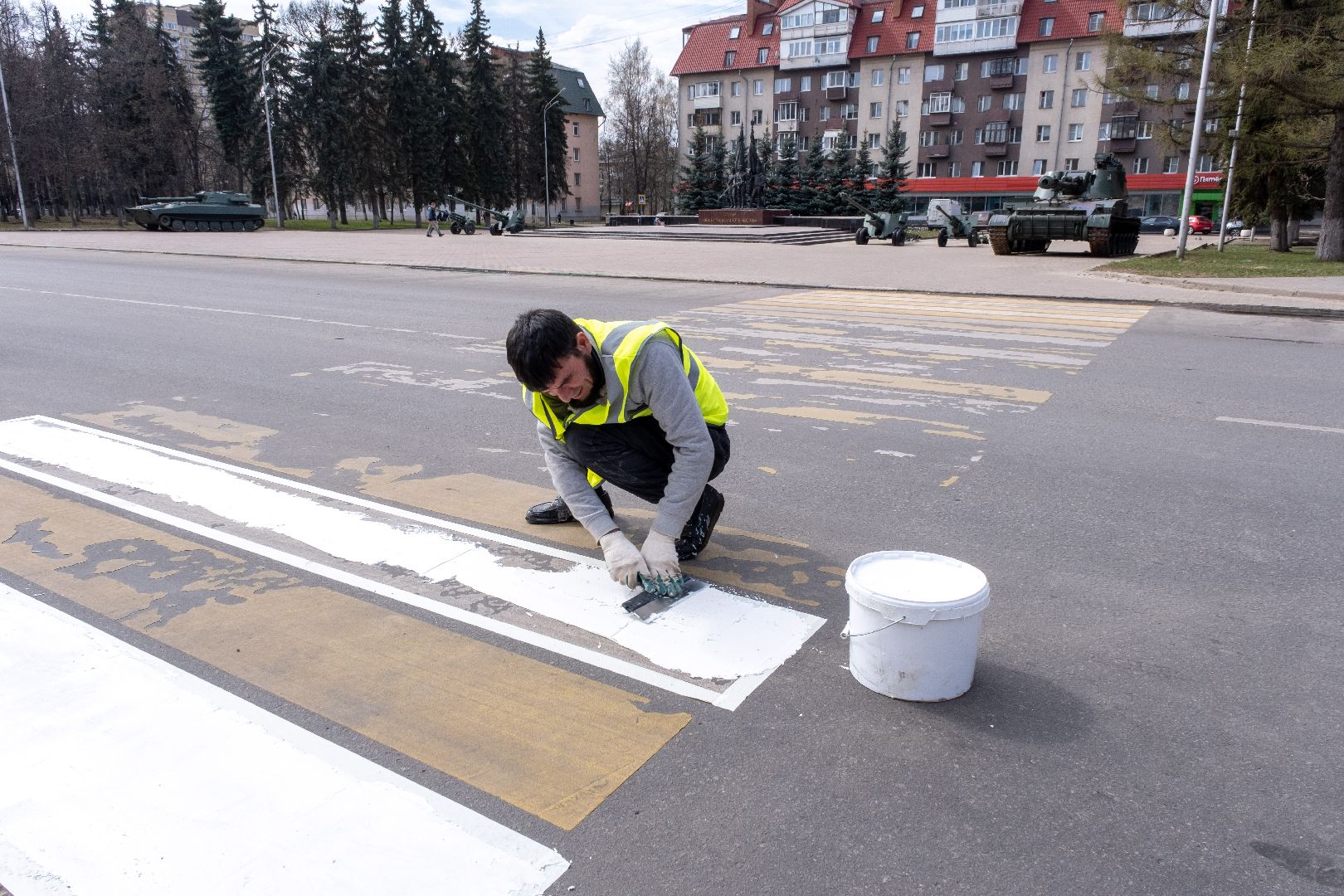 Лыткарино, пешеходные переходы, разметка