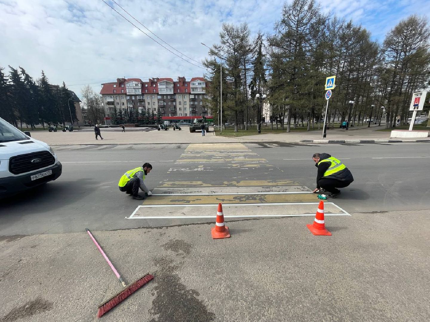 Лыткарино, пешеходные переходы, разметка