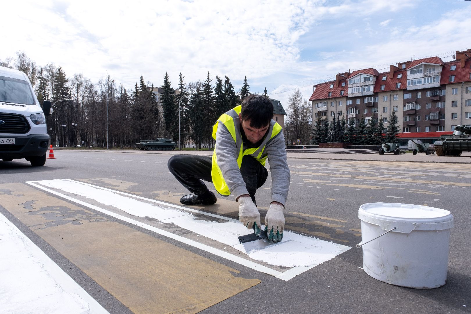 Лыткарино, пешеходные переходы, разметка
