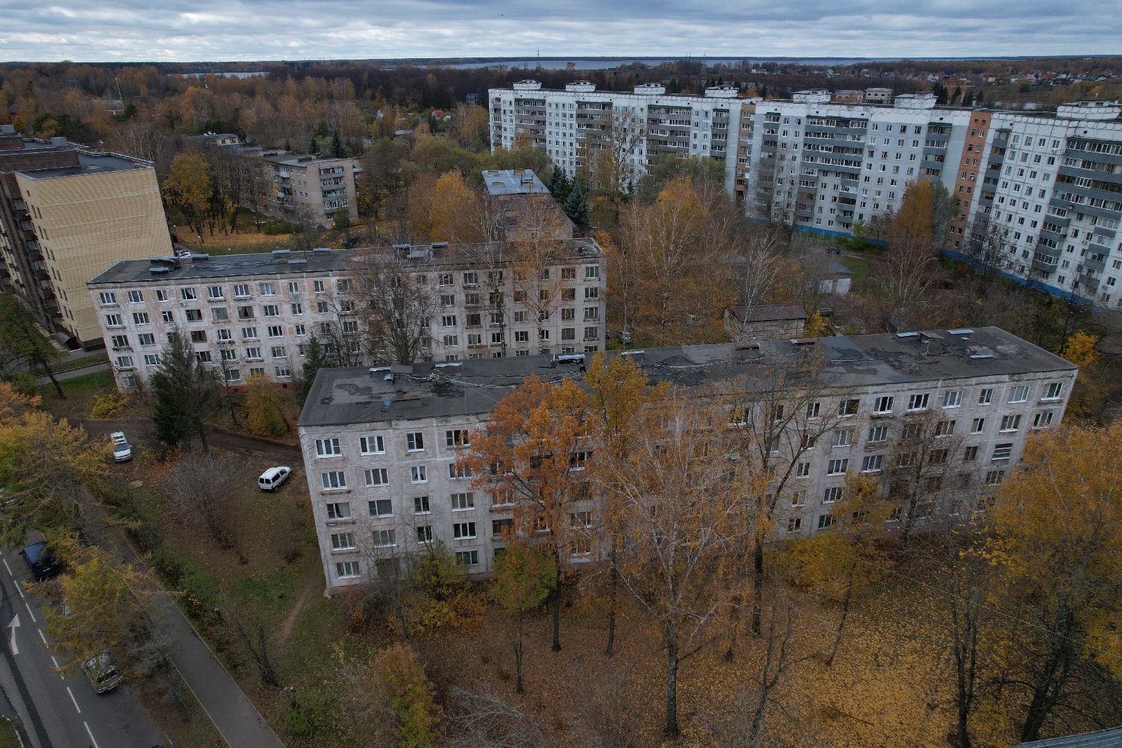 видео с коптера, дубна, расселение аварийного жилья,