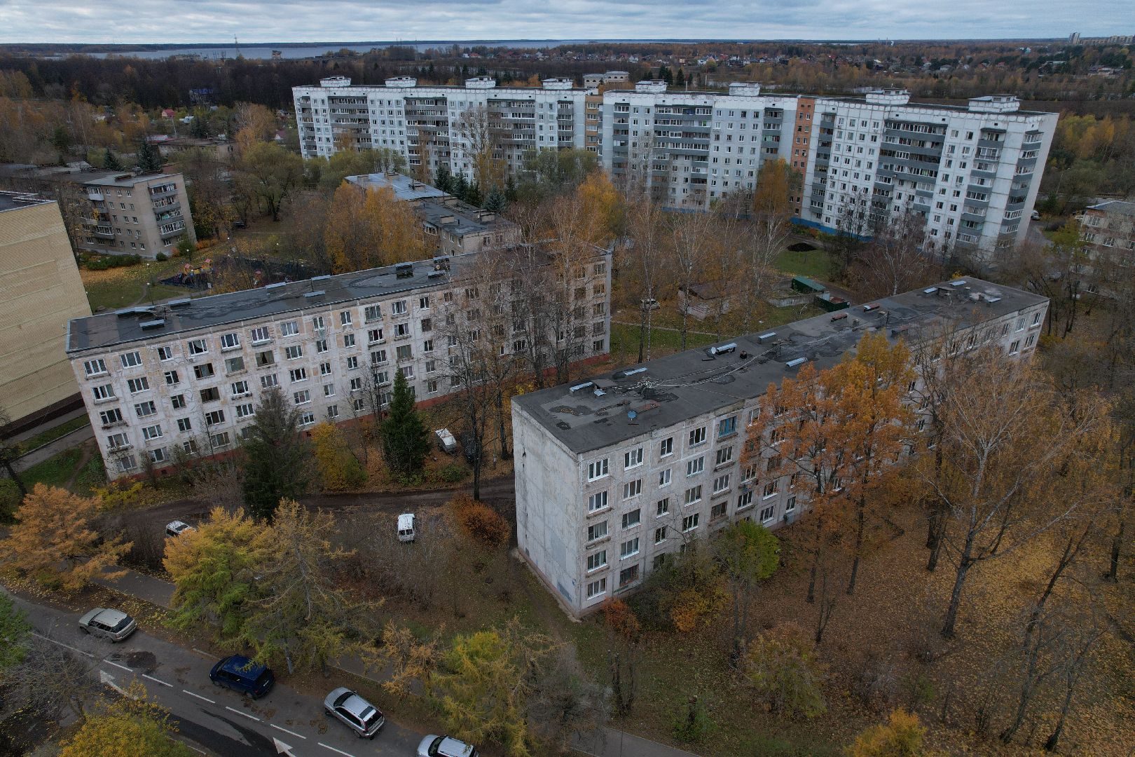 видео с коптера, дубна, расселение аварийного жилья,