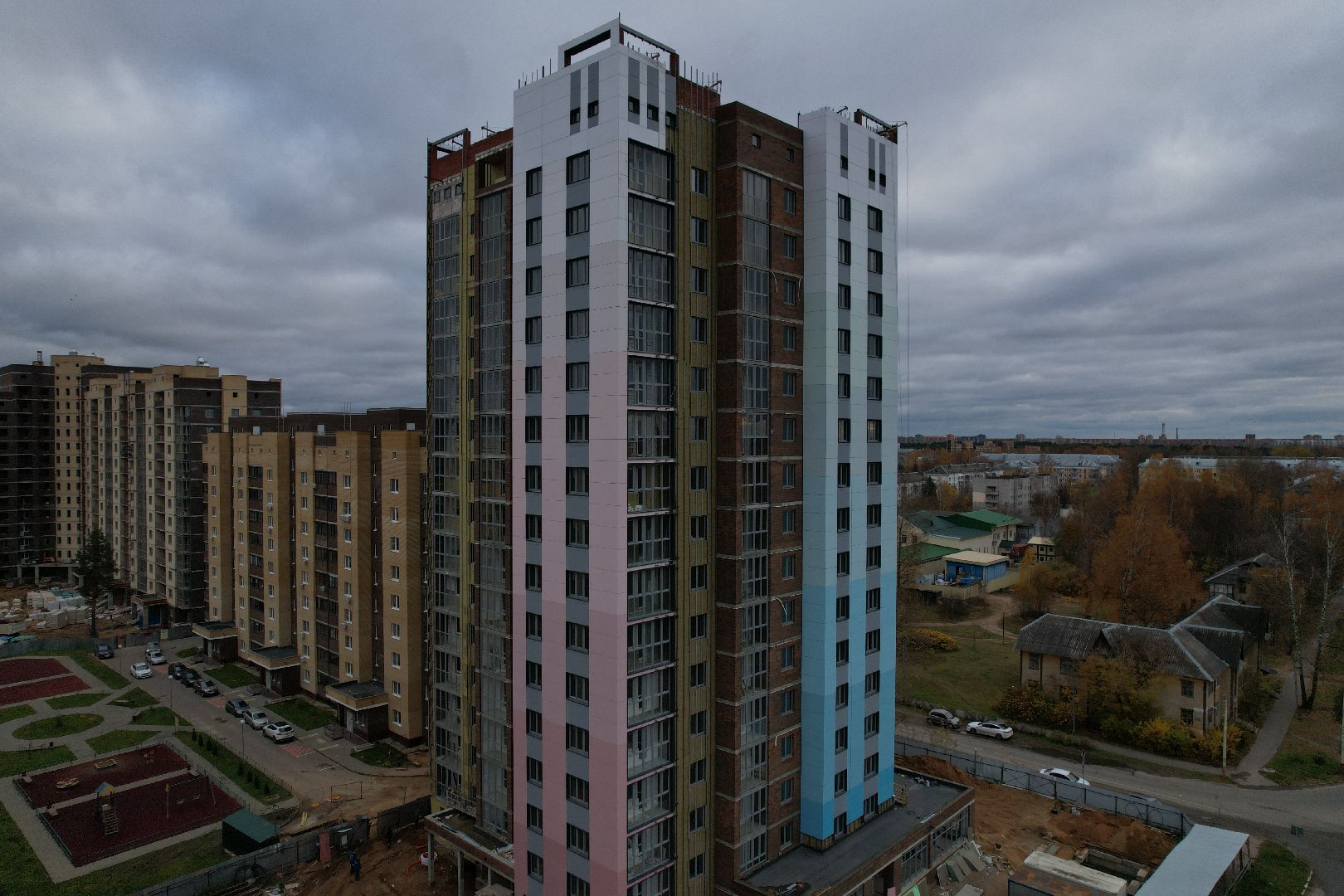 видео с коптера, дубна, расселение аварийного жилья,