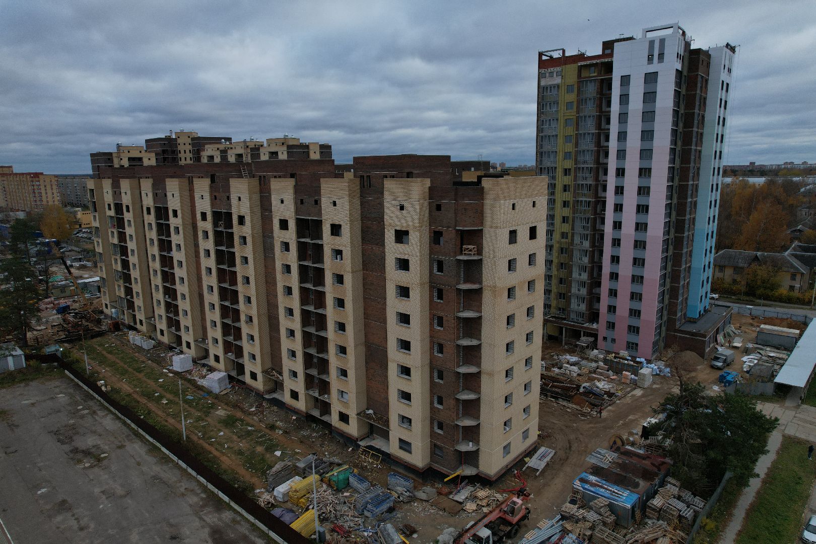 видео с коптера, дубна, расселение аварийного жилья,