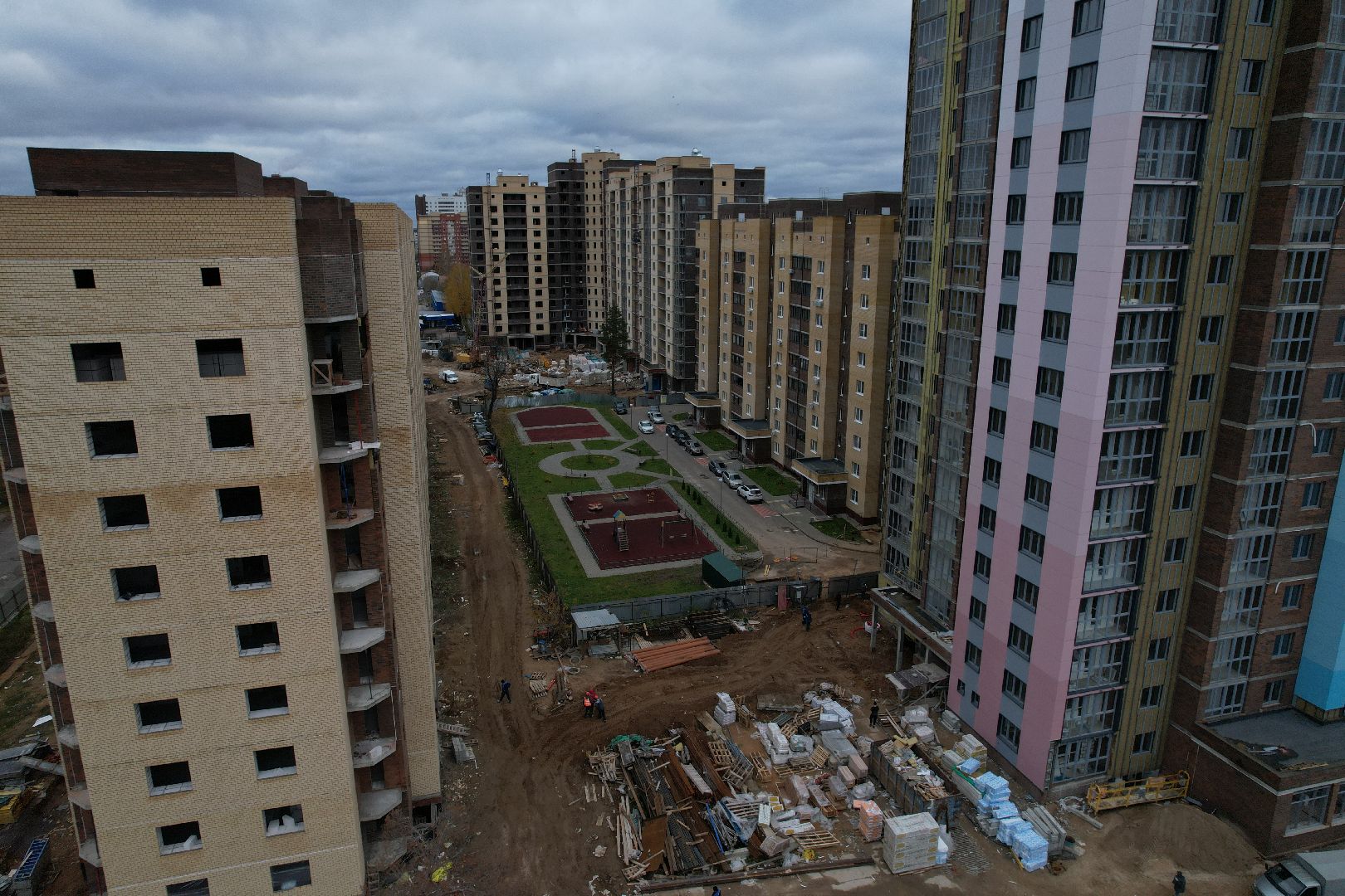 видео с коптера, дубна, расселение аварийного жилья,