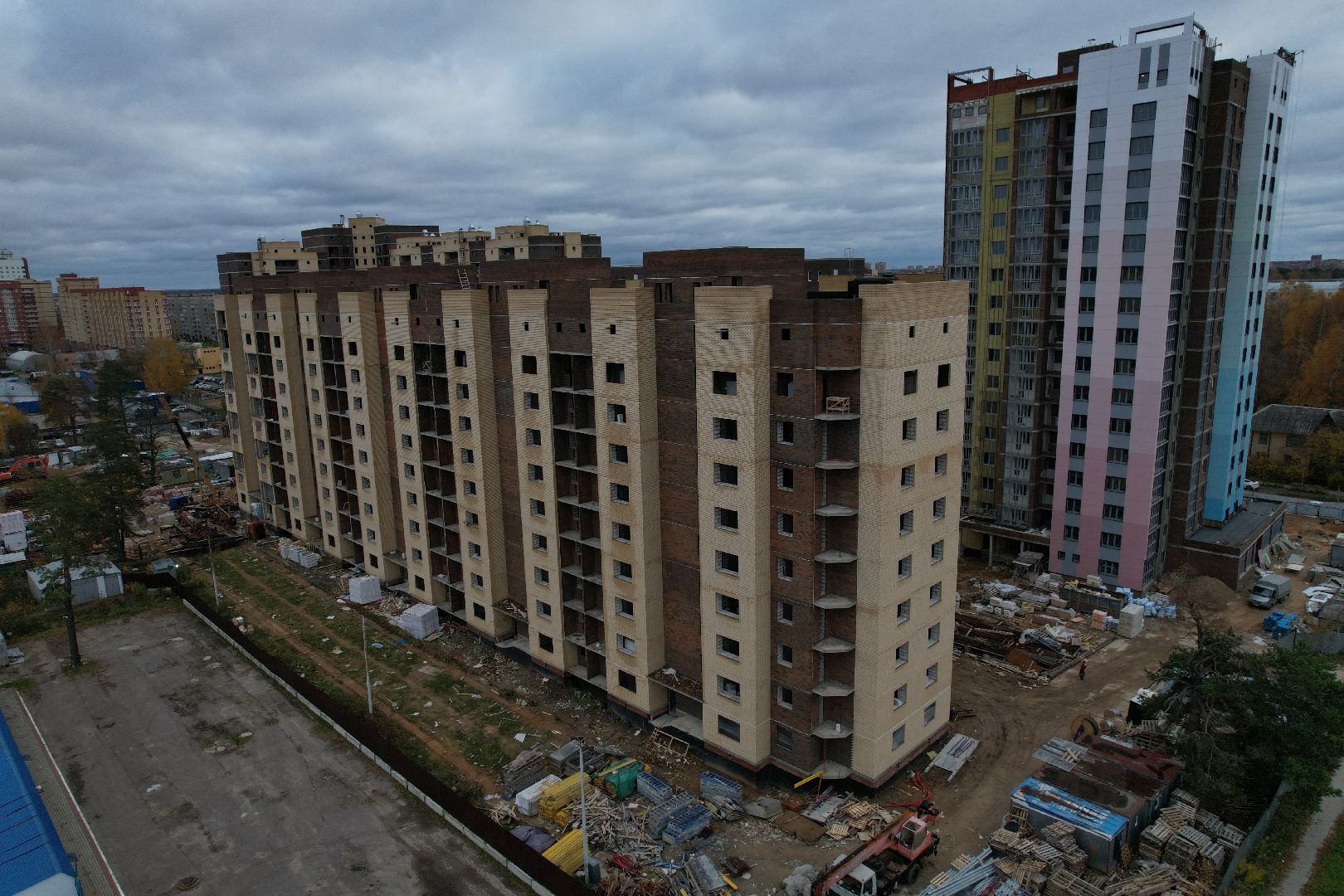 видео с коптера, дубна, расселение аварийного жилья,