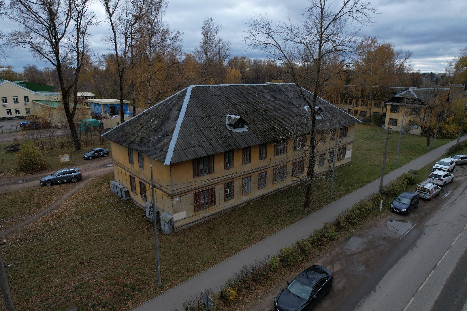 видео с коптера, дубна, расселение аварийного жилья,