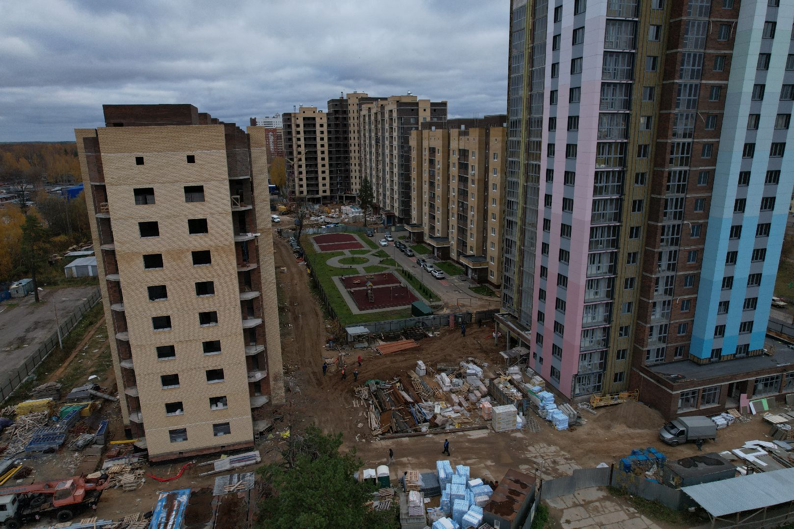 видео с коптера, дубна, расселение аварийного жилья,