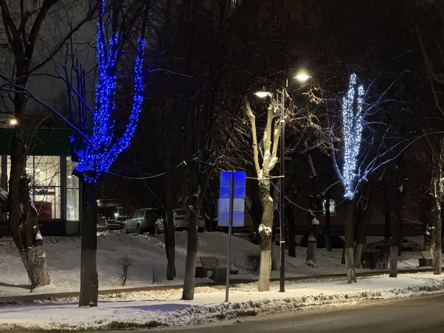 новогоднее оформление, новогодние елки, иллюминация, зима в подмомсковье, зима в парках, Город видное, вертикалки