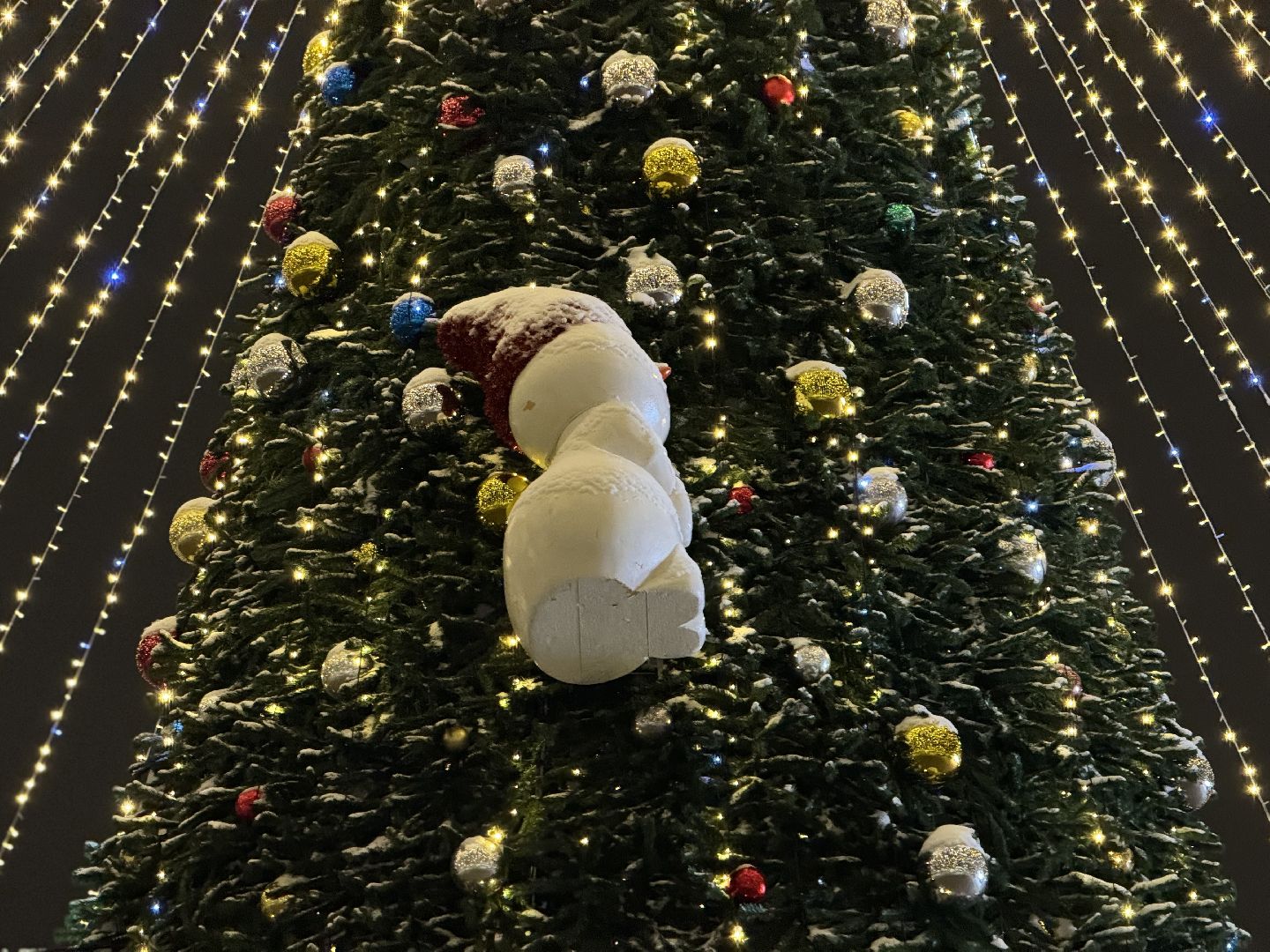 новогоднее оформление, новогодние елки, иллюминация, зима в подмомсковье, зима в парках, Город видное, вертикалки