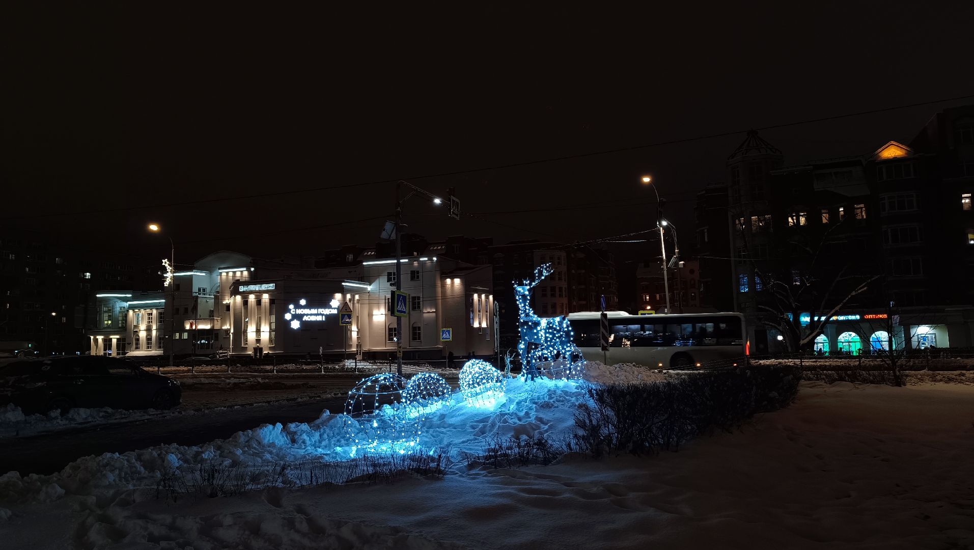 украшение города, новый год, лобня, вертикалки,