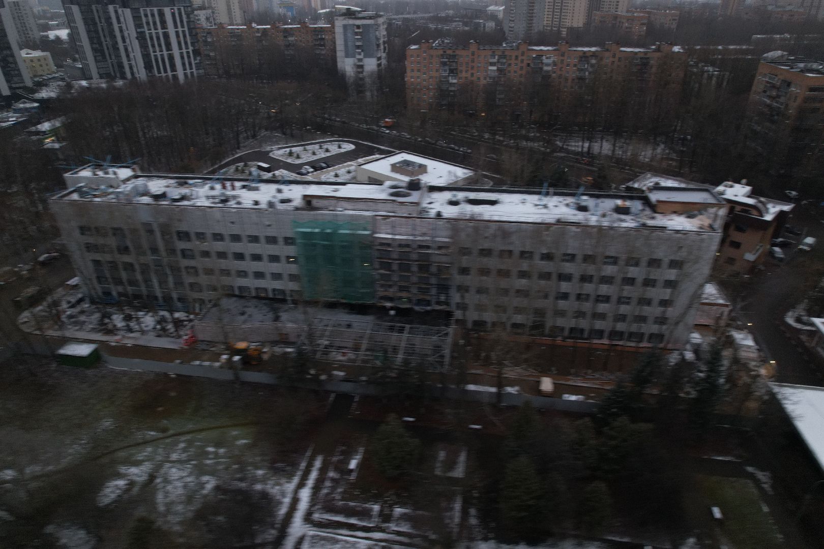 видео с коптера, одинцово, строительство, больница,