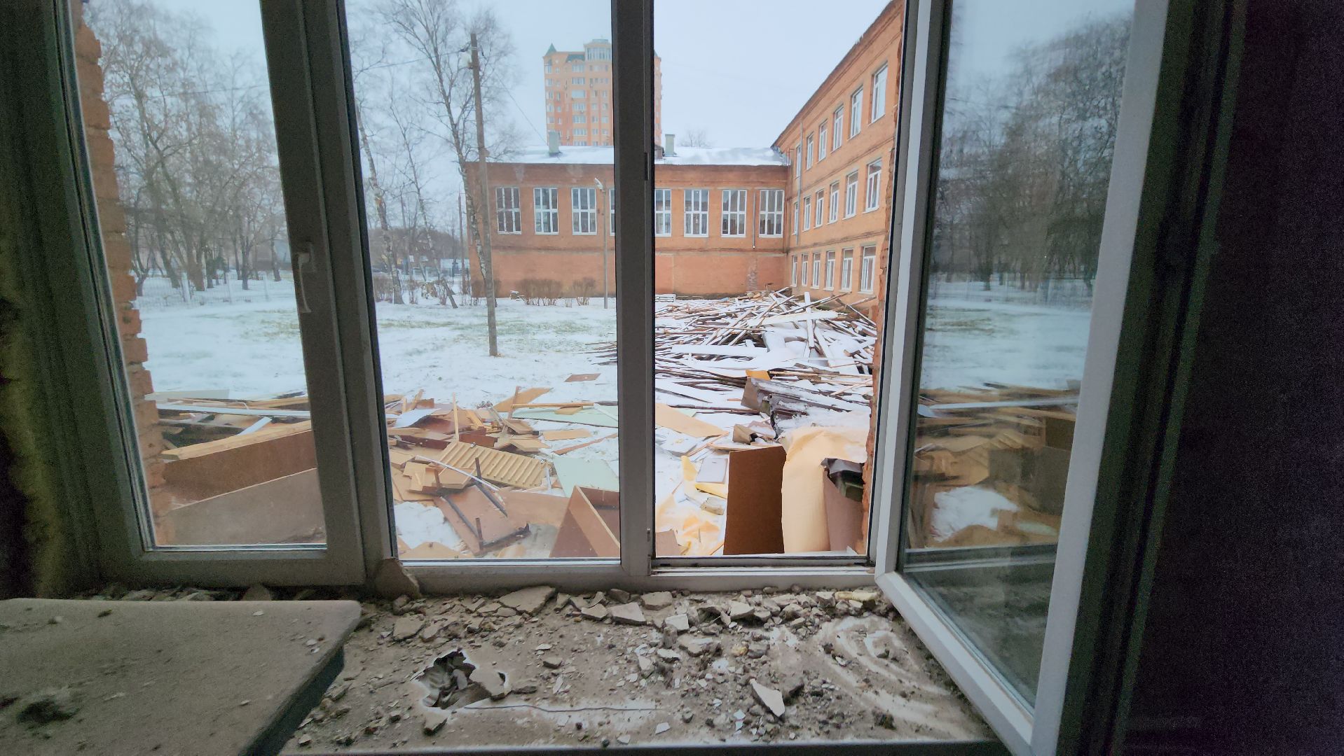 серпухов, школа 6, капитальный ремонт, демонтаж, образование, вертикалки,