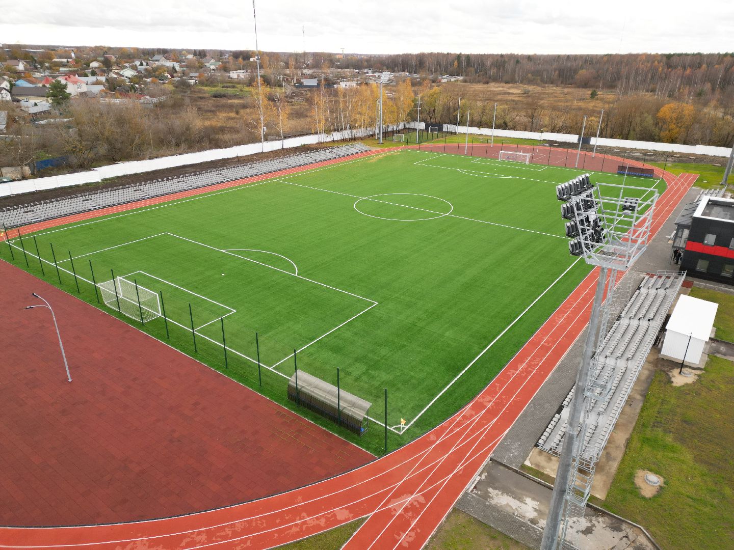 видео с коптера, ногинск, стадион, строительство, реконструкция,