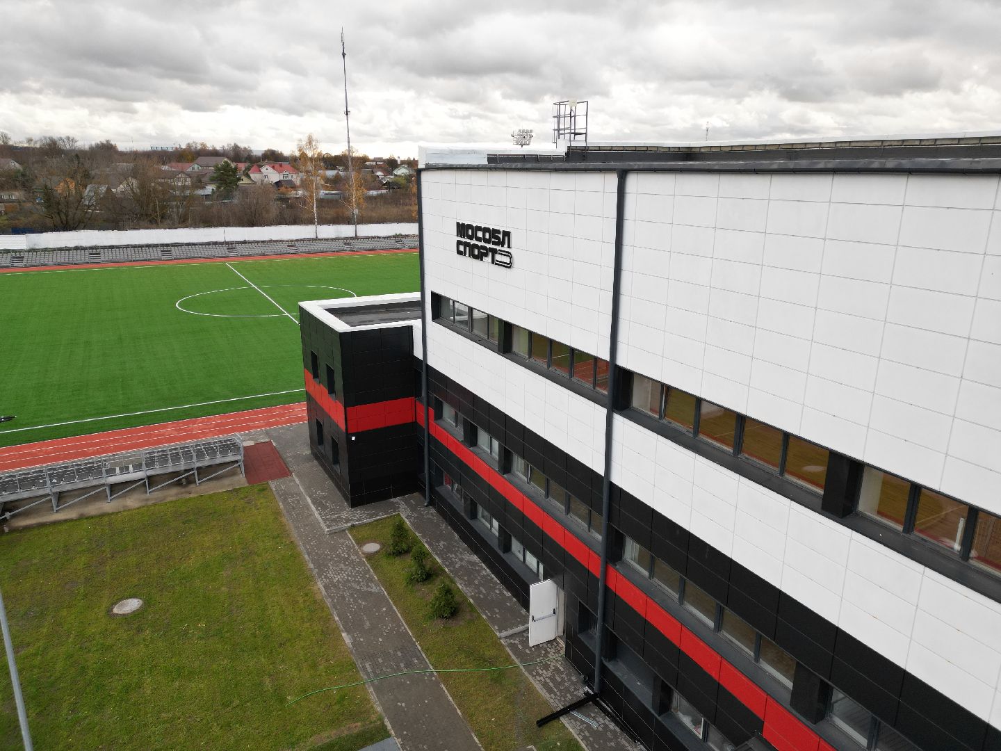 видео с коптера, ногинск, стадион, строительство, реконструкция,