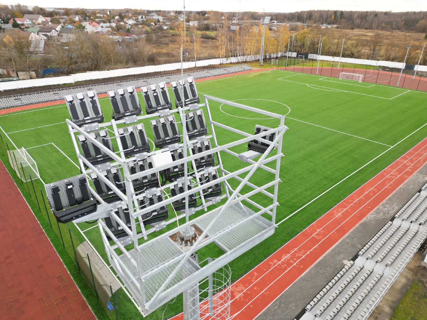 видео с коптера, ногинск, стадион, строительство, реконструкция,