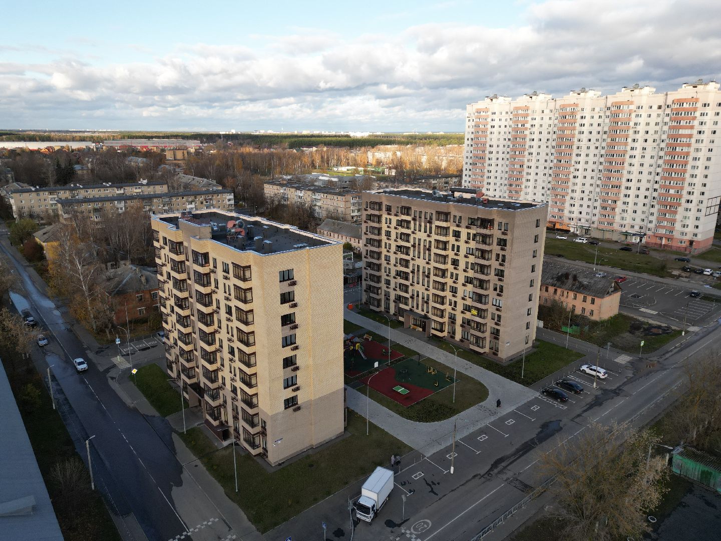 видео с коптера, старая купавна, расселение аварийного жилья,