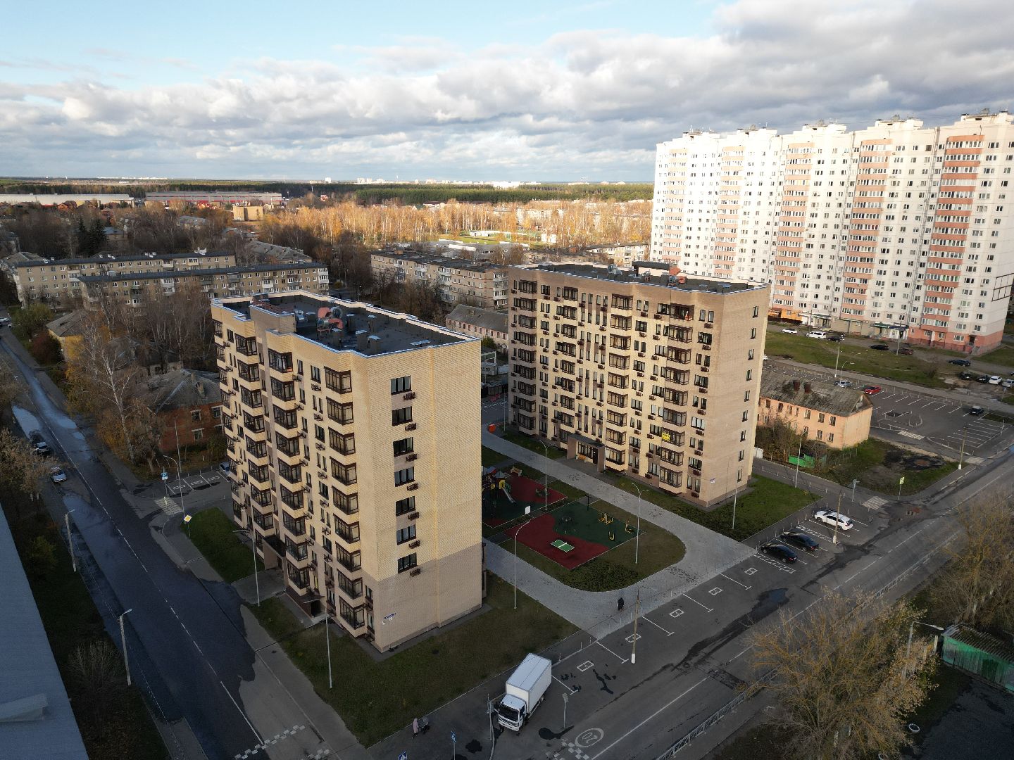 видео с коптера, старая купавна, расселение аварийного жилья,