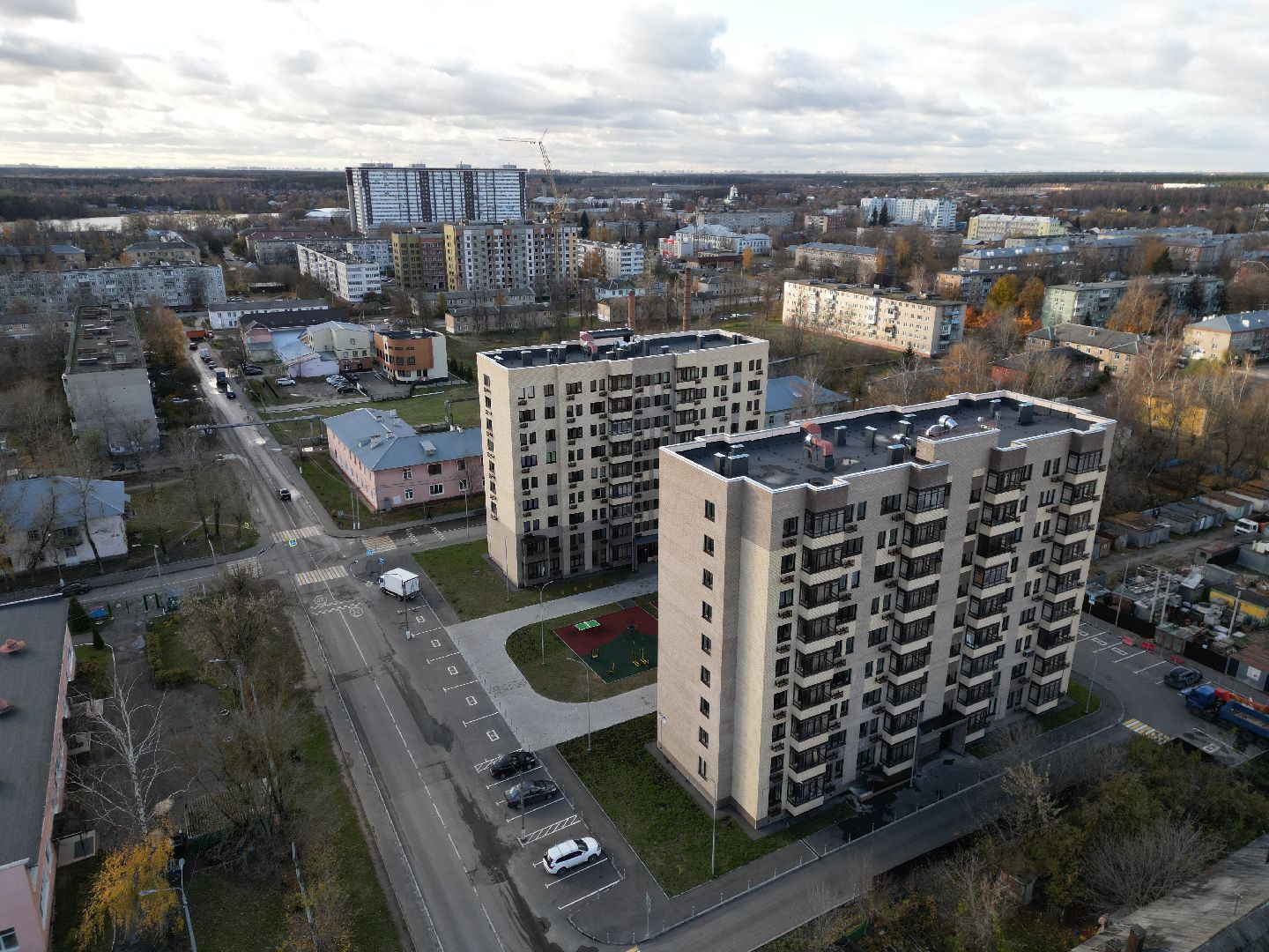 видео с коптера, старая купавна, расселение аварийного жилья,