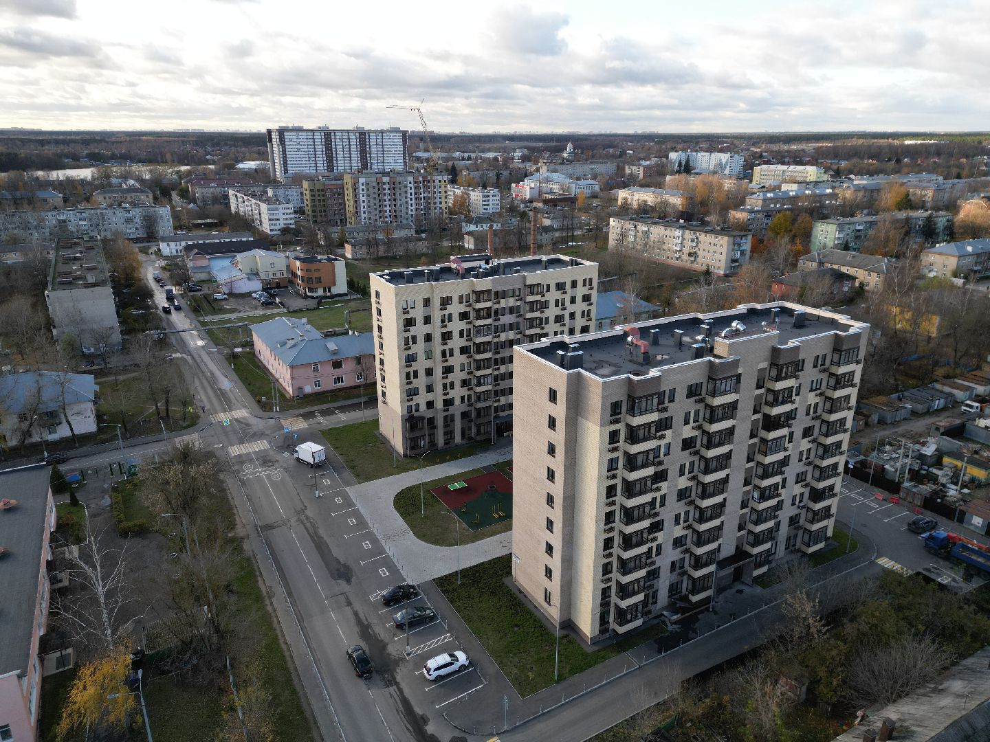видео с коптера, старая купавна, расселение аварийного жилья,