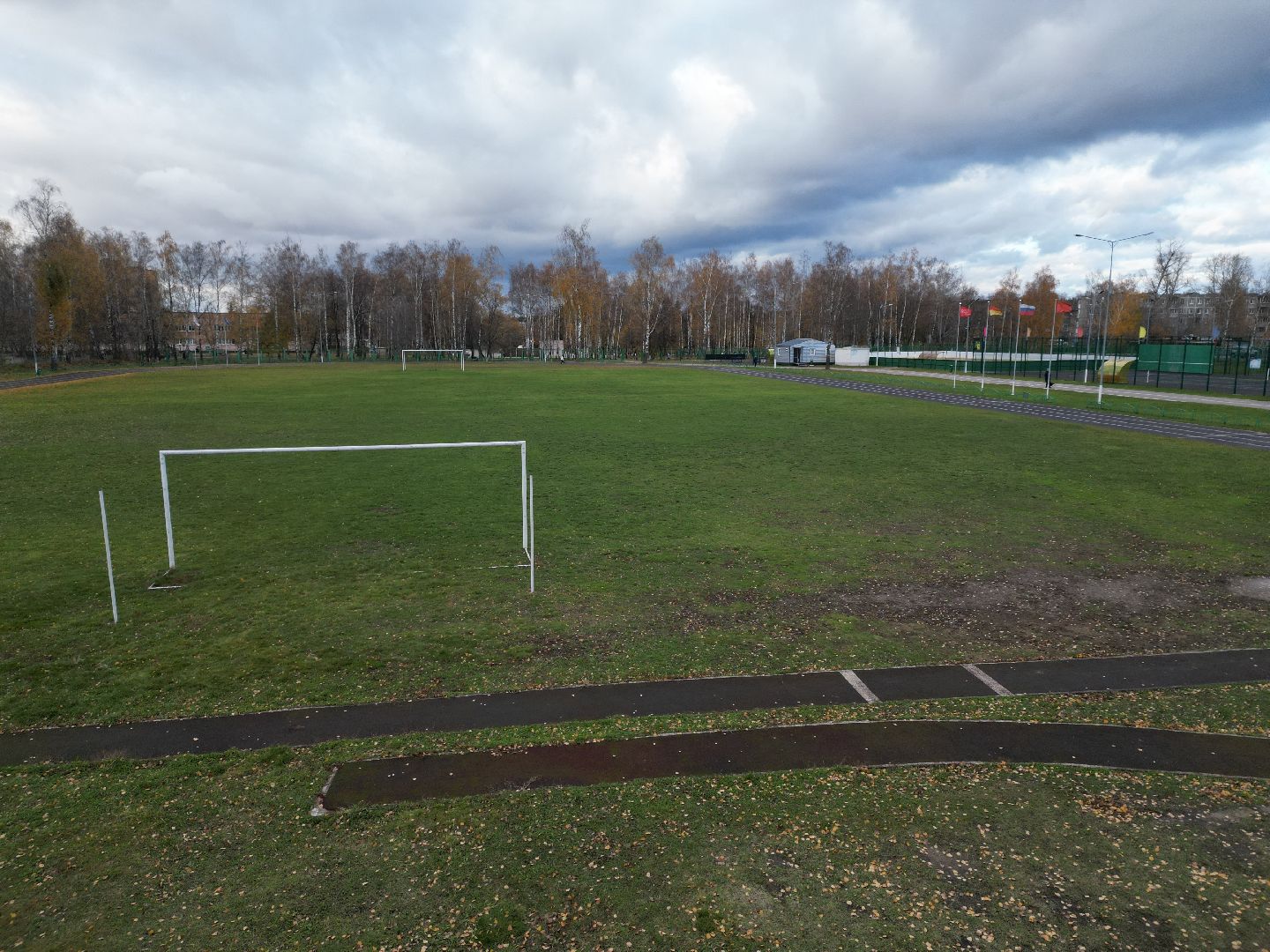 видео с коптера, старая купавна, стадион, реконструкция, строительство,