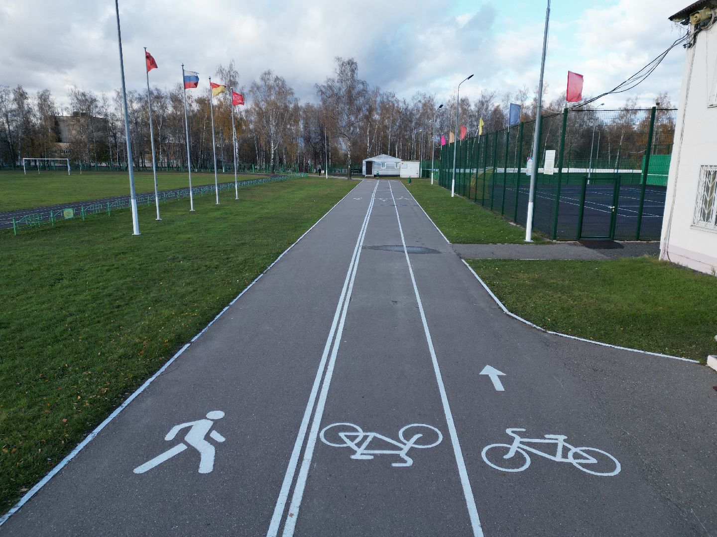 видео с коптера, старая купавна, стадион, реконструкция, строительство,