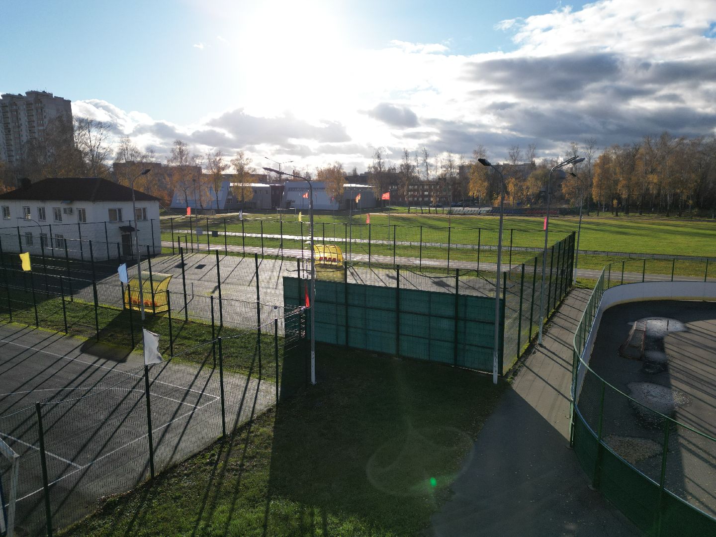 видео с коптера, старая купавна, стадион, реконструкция, строительство,