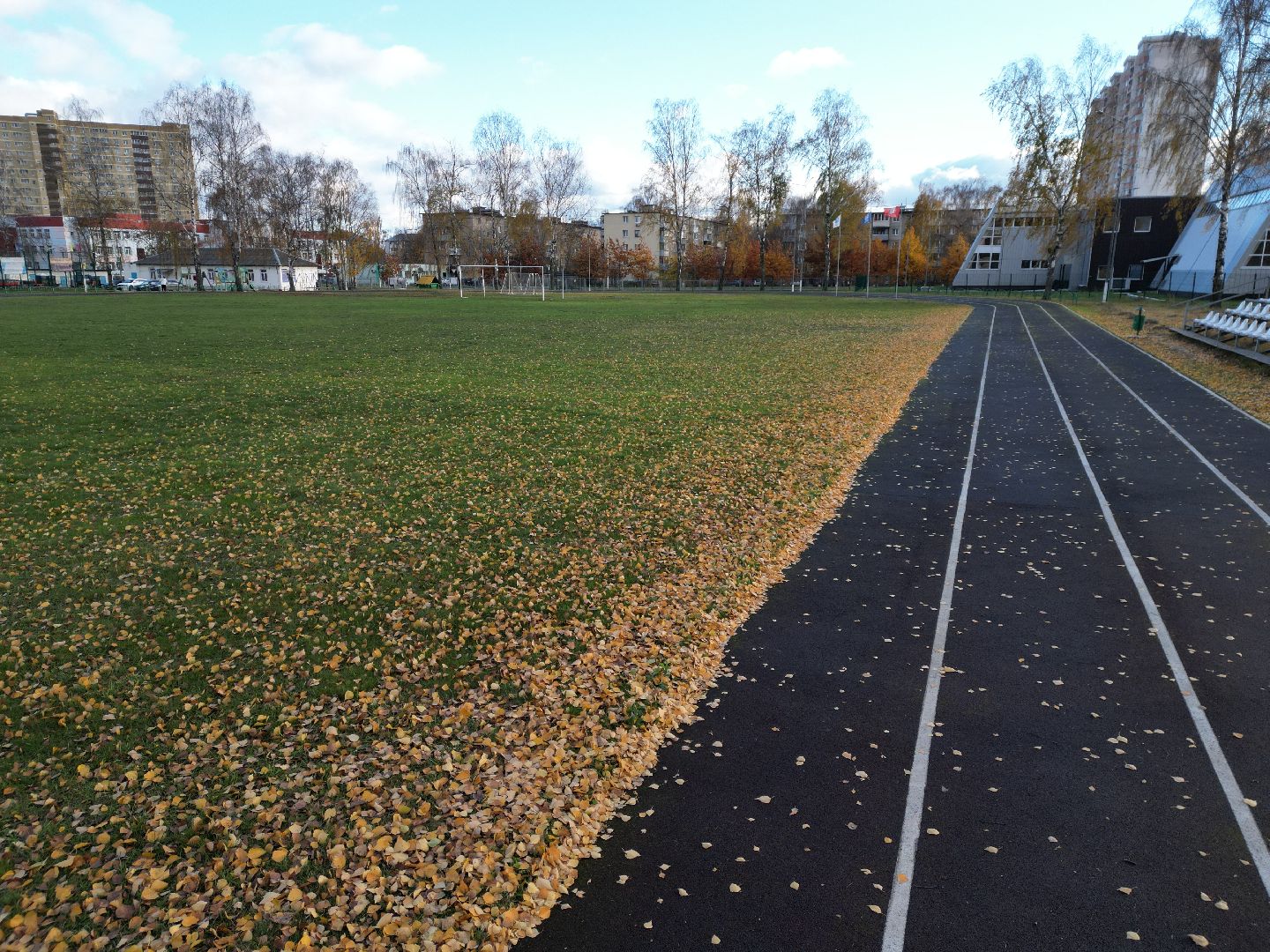 видео с коптера, старая купавна, стадион, реконструкция, строительство,