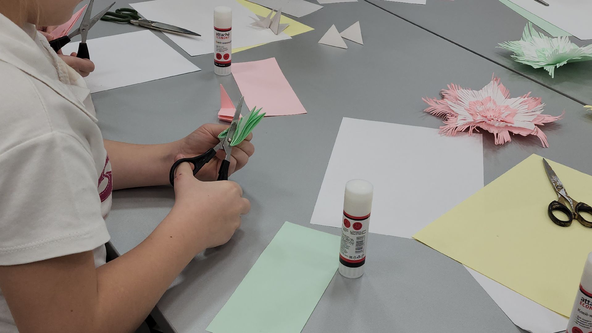 поделка, аппликация, Лобня, новогодние снежинки,