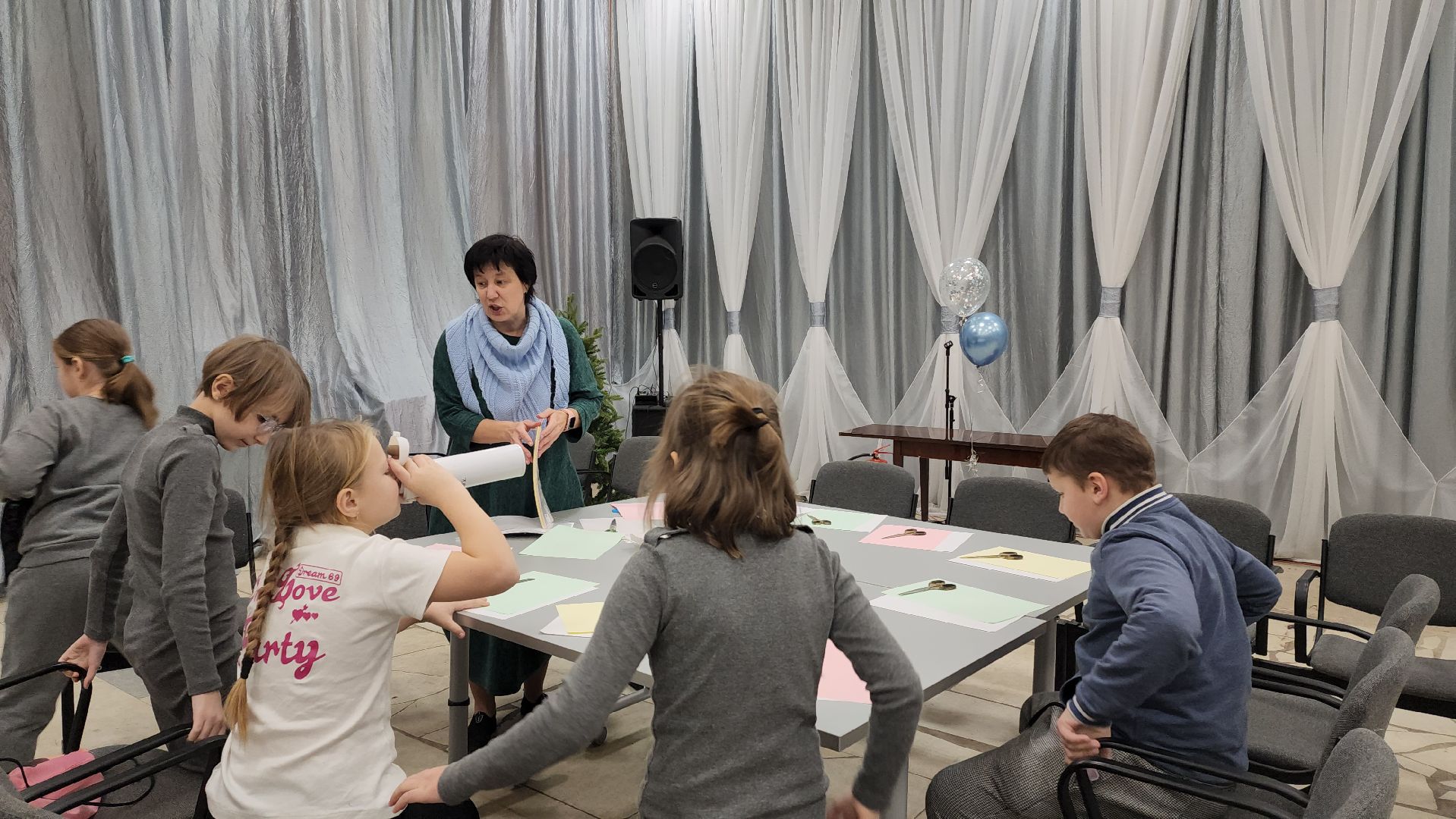 поделка, аппликация, Лобня, новогодние снежинки,