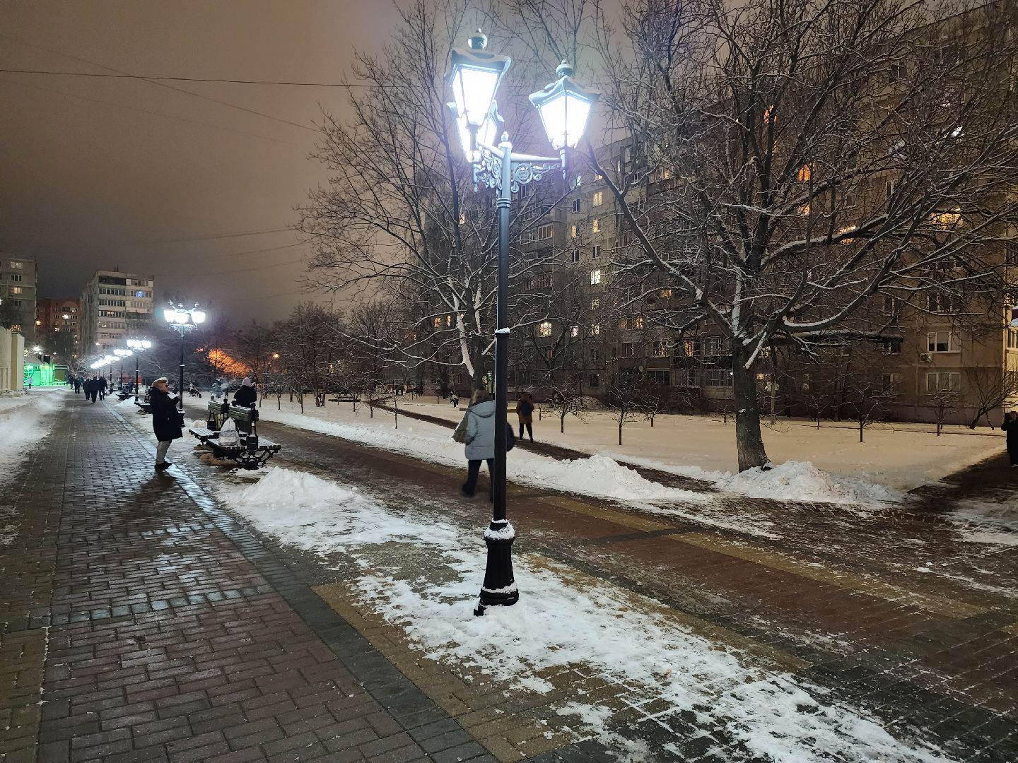 раменское, жкх, уличное освещение на школьном бульваре, вертикалка,