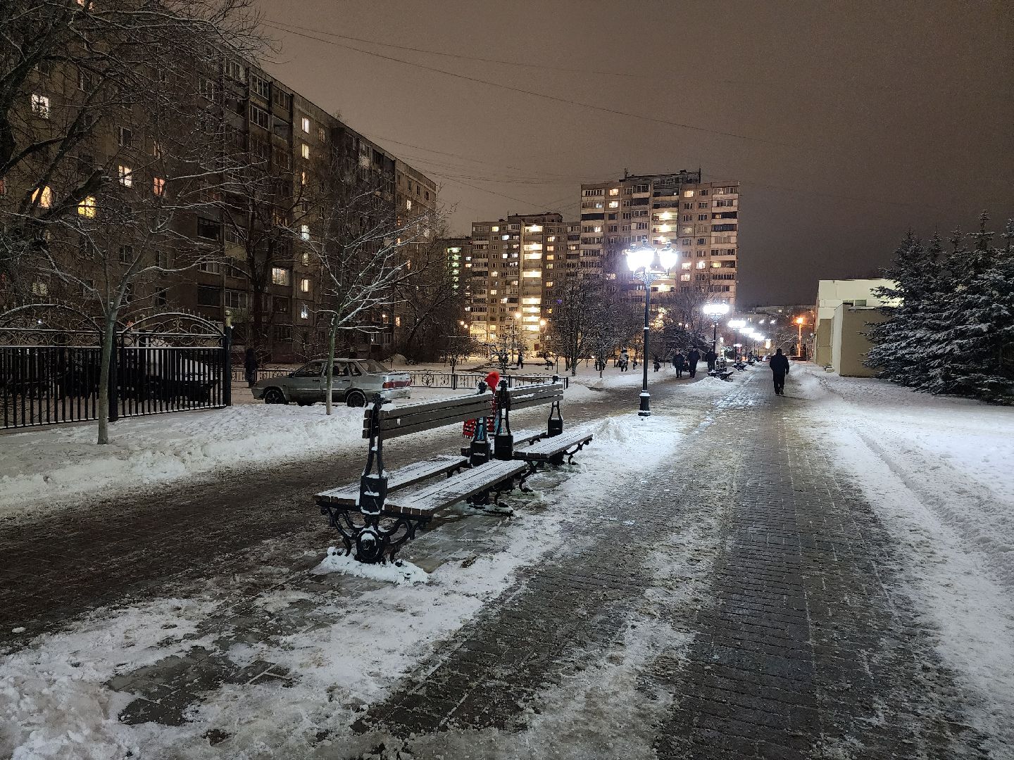 раменское, жкх, уличное освещение на школьном бульваре, вертикалка,