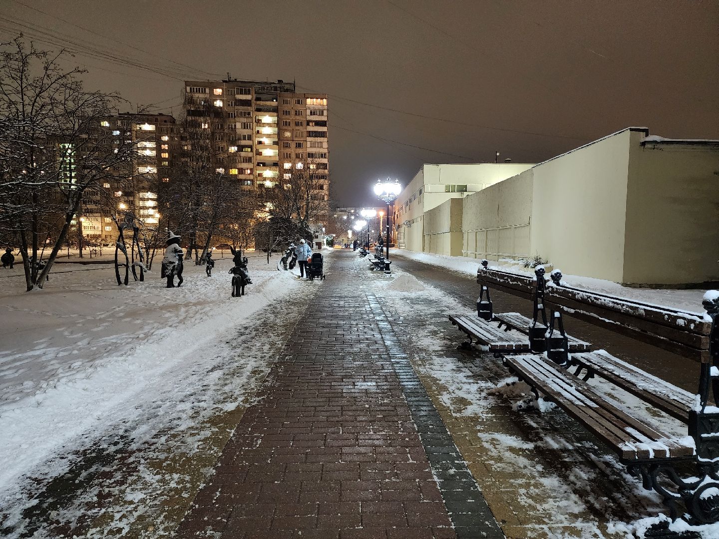 раменское, жкх, уличное освещение на школьном бульваре, вертикалка,