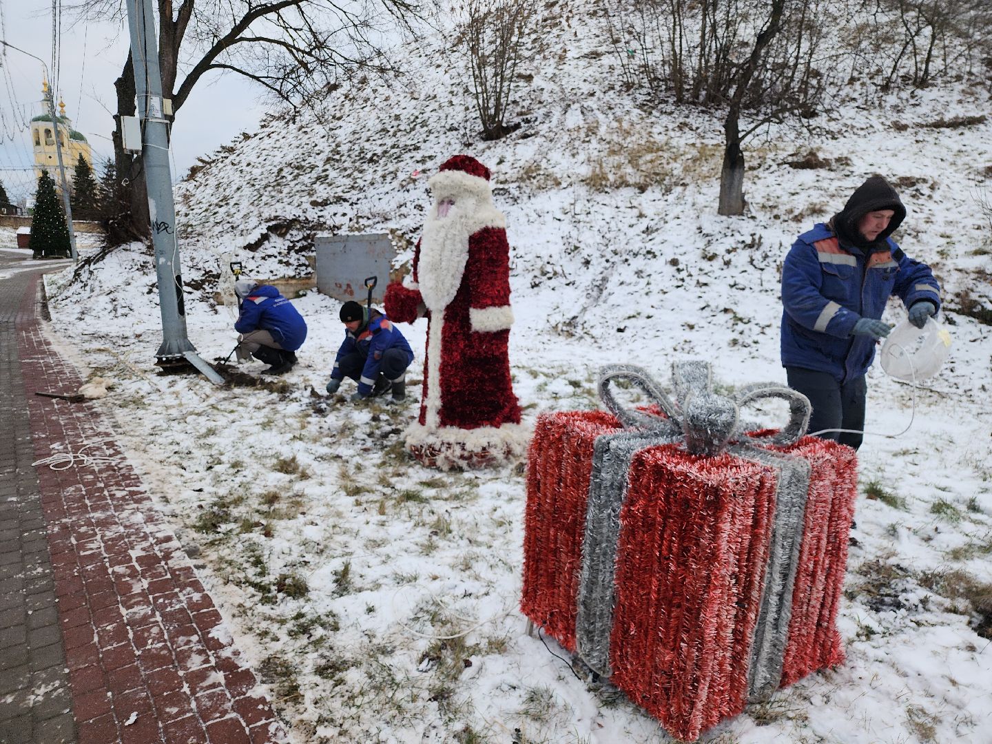 серпухов, подмосковье, зима в подмосковье, дед мороз, соборная гора, вертикалки,
