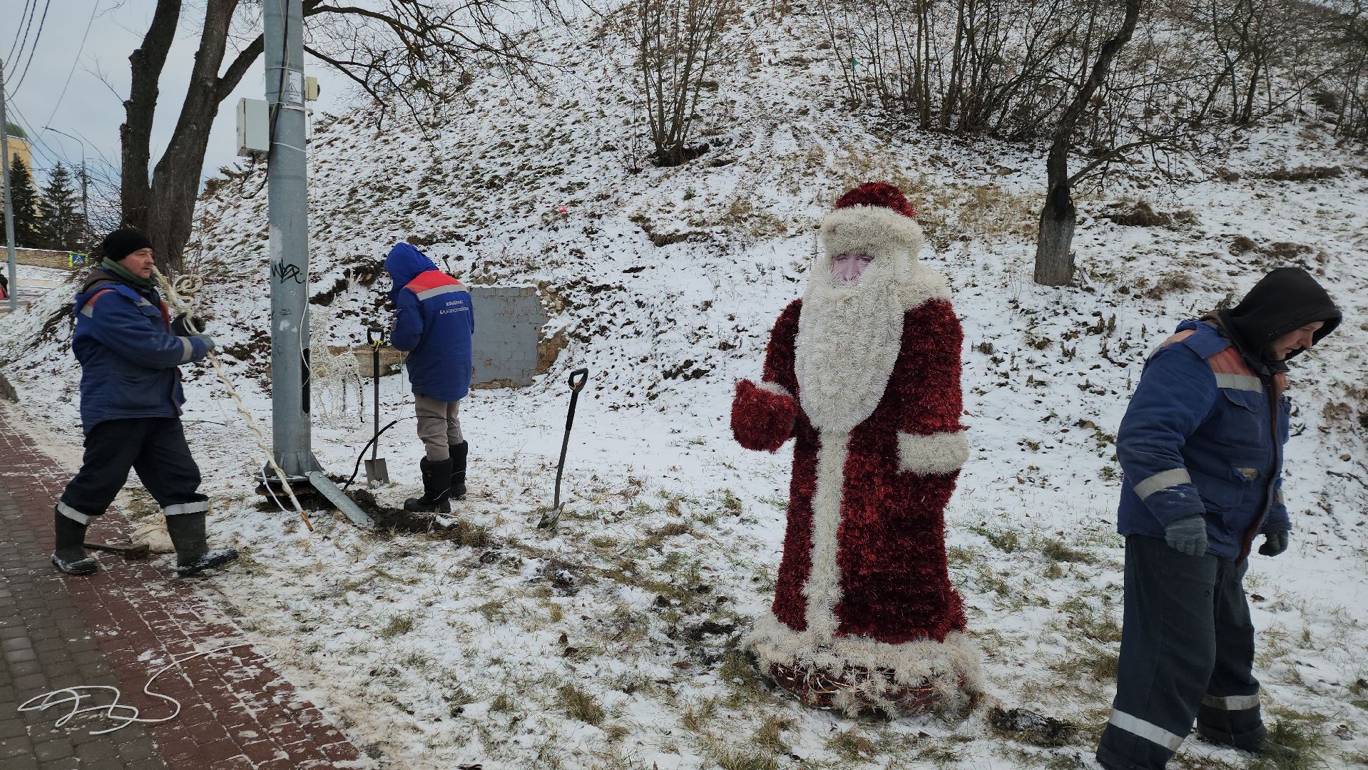 серпухов, подмосковье, зима в подмосковье, дед мороз, соборная гора, вертикалки,