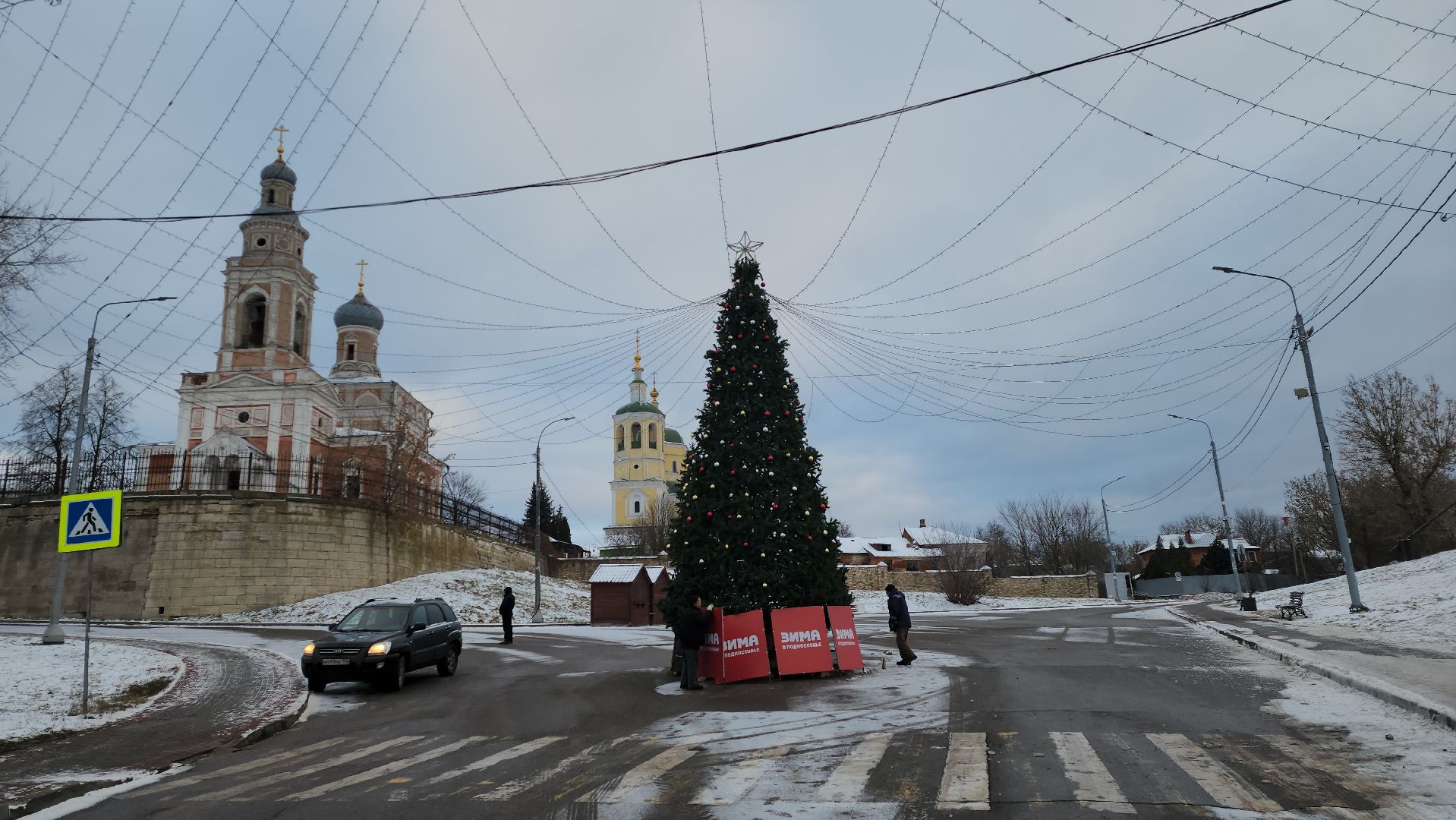серпухов, подмосковье, зима в подмосковье, дед мороз, соборная гора, вертикалки,