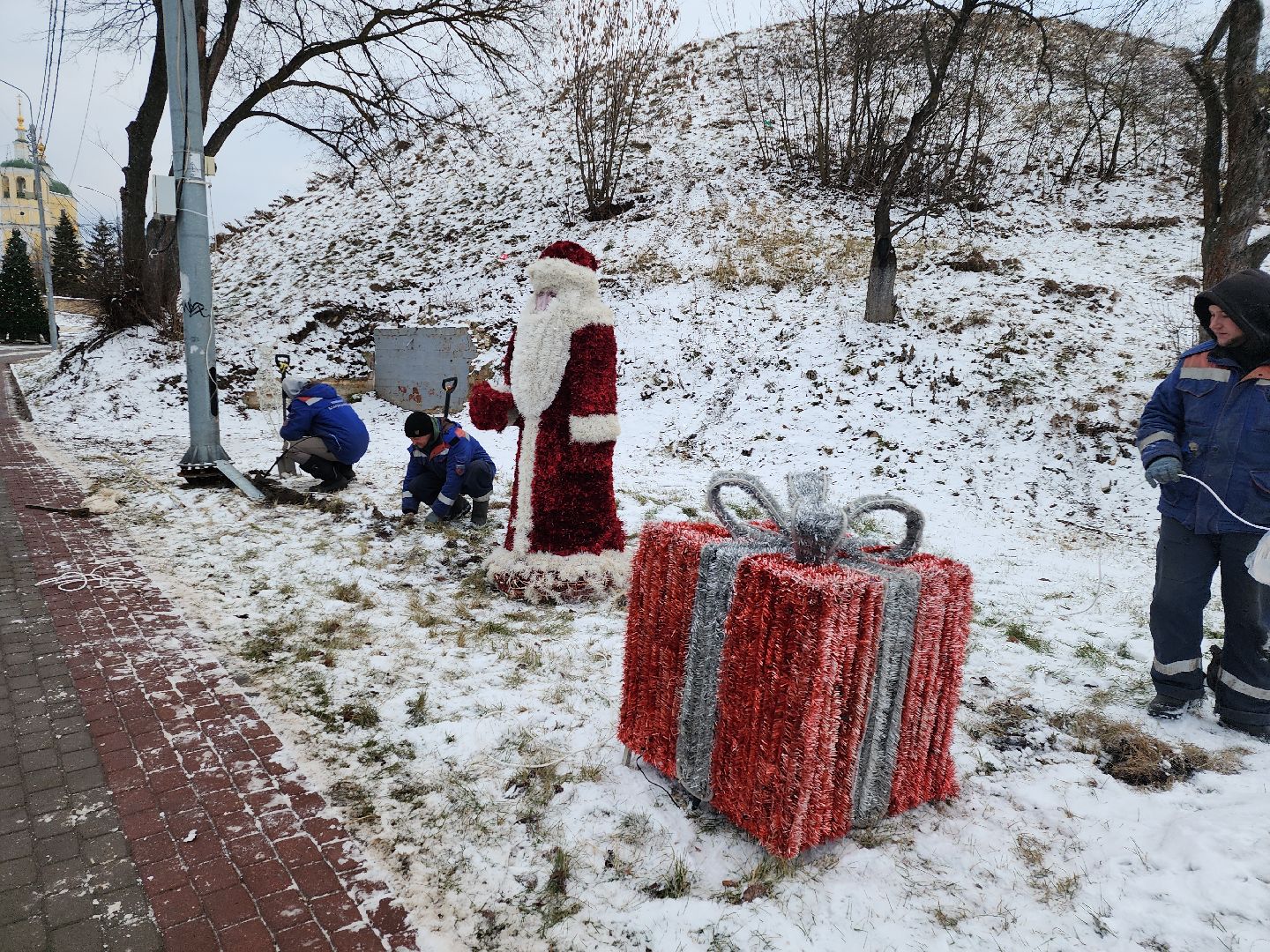 серпухов, подмосковье, зима в подмосковье, дед мороз, соборная гора, вертикалки,