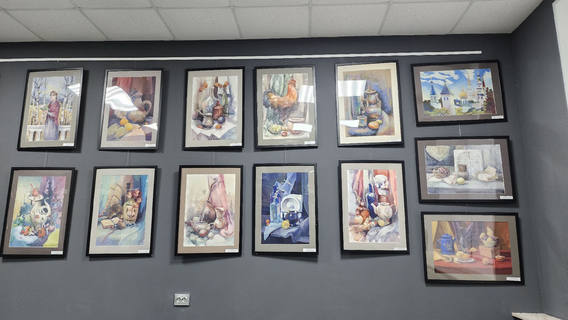 пушкинский, правдинский, библиотека, художественная выставка, детская художественная школа, натюрморт, пейзаж, акварель, графика, кружки, вертикалки
