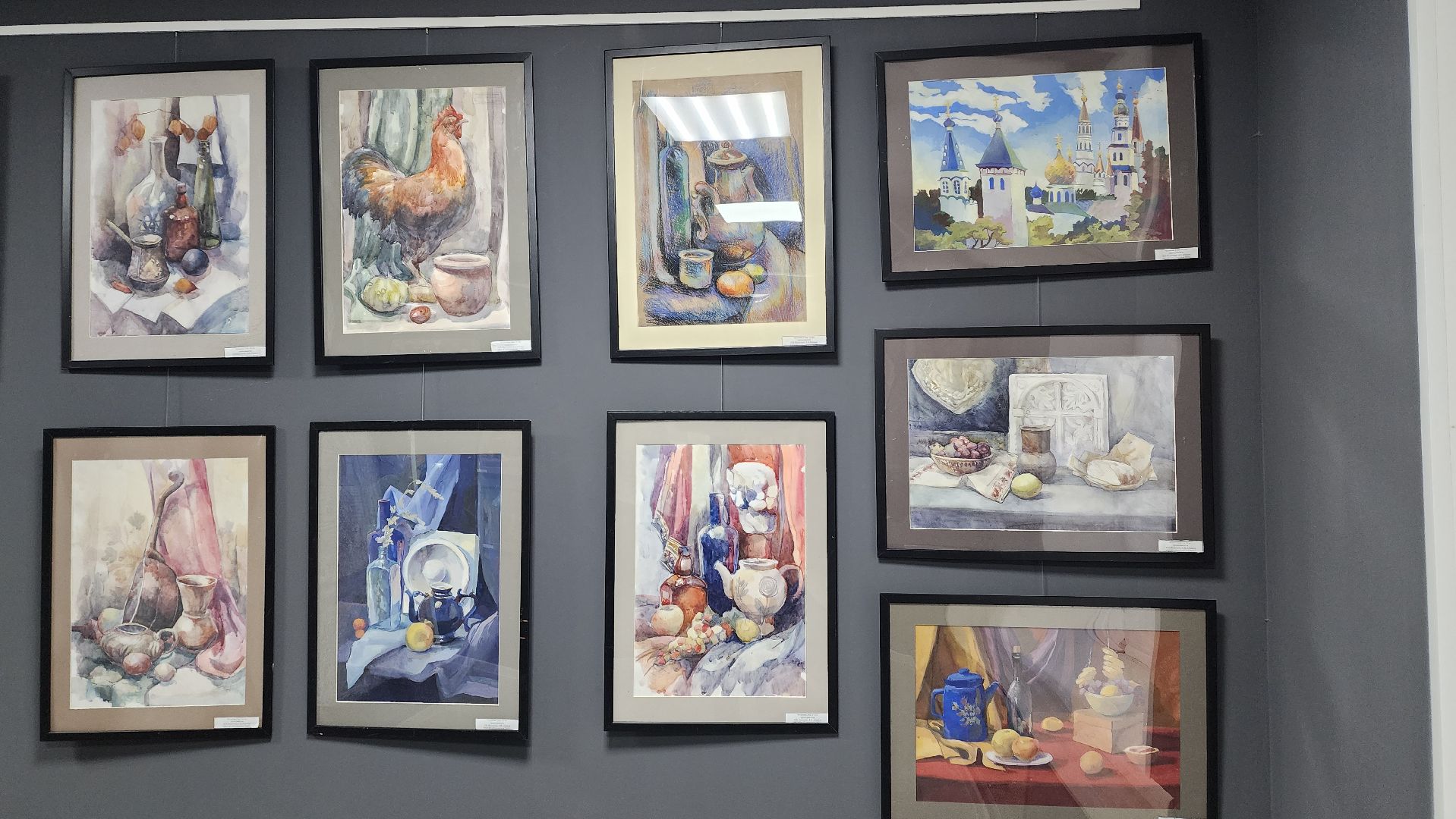 пушкинский, правдинский, библиотека, художественная выставка, детская художественная школа, натюрморт, пейзаж, акварель, графика, кружки, вертикалки