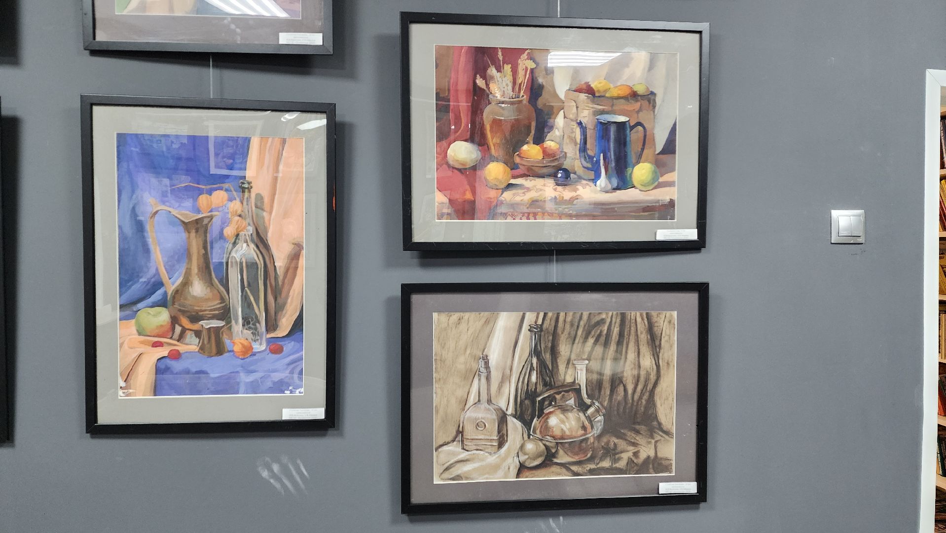 пушкинский, правдинский, библиотека, художественная выставка, детская художественная школа, натюрморт, пейзаж, акварель, графика, кружки, вертикалки