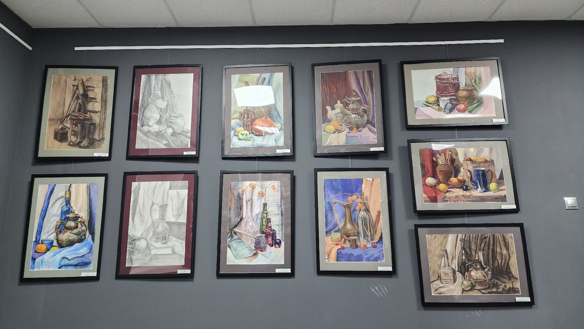 пушкинский, правдинский, библиотека, художественная выставка, детская художественная школа, натюрморт, пейзаж, акварель, графика, кружки, вертикалки