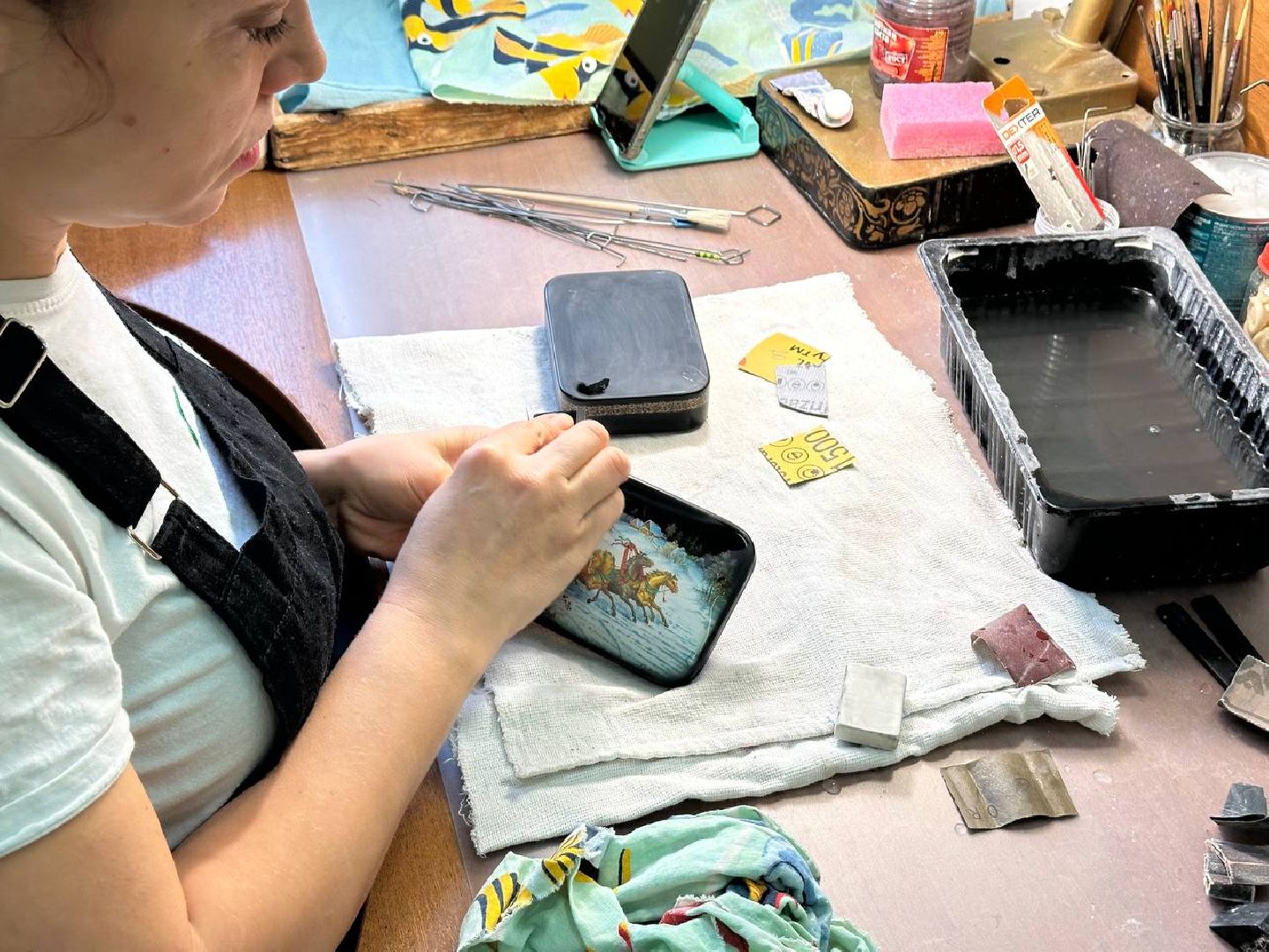 вертикалки, федоскинская роспись,