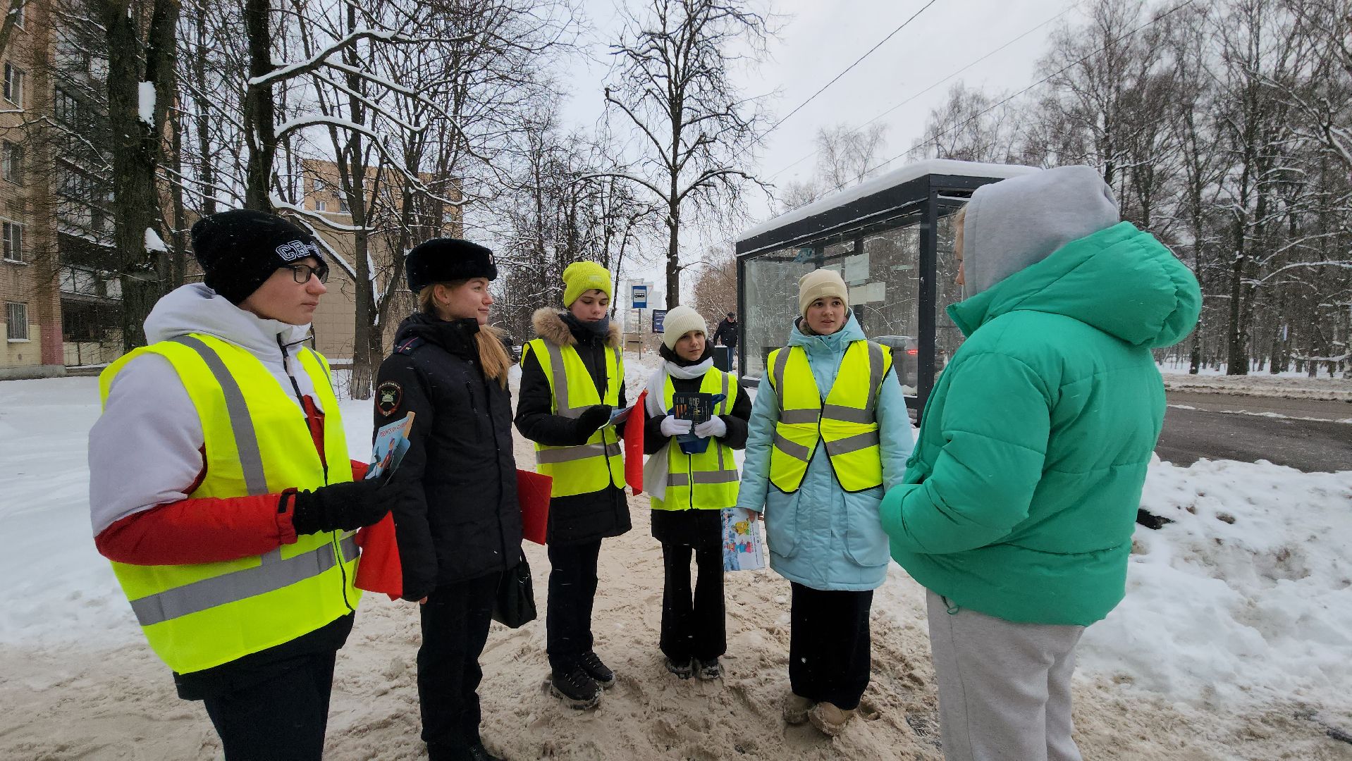 юид отряд, Лобня, Акция пешеходный переход, вертикалки,