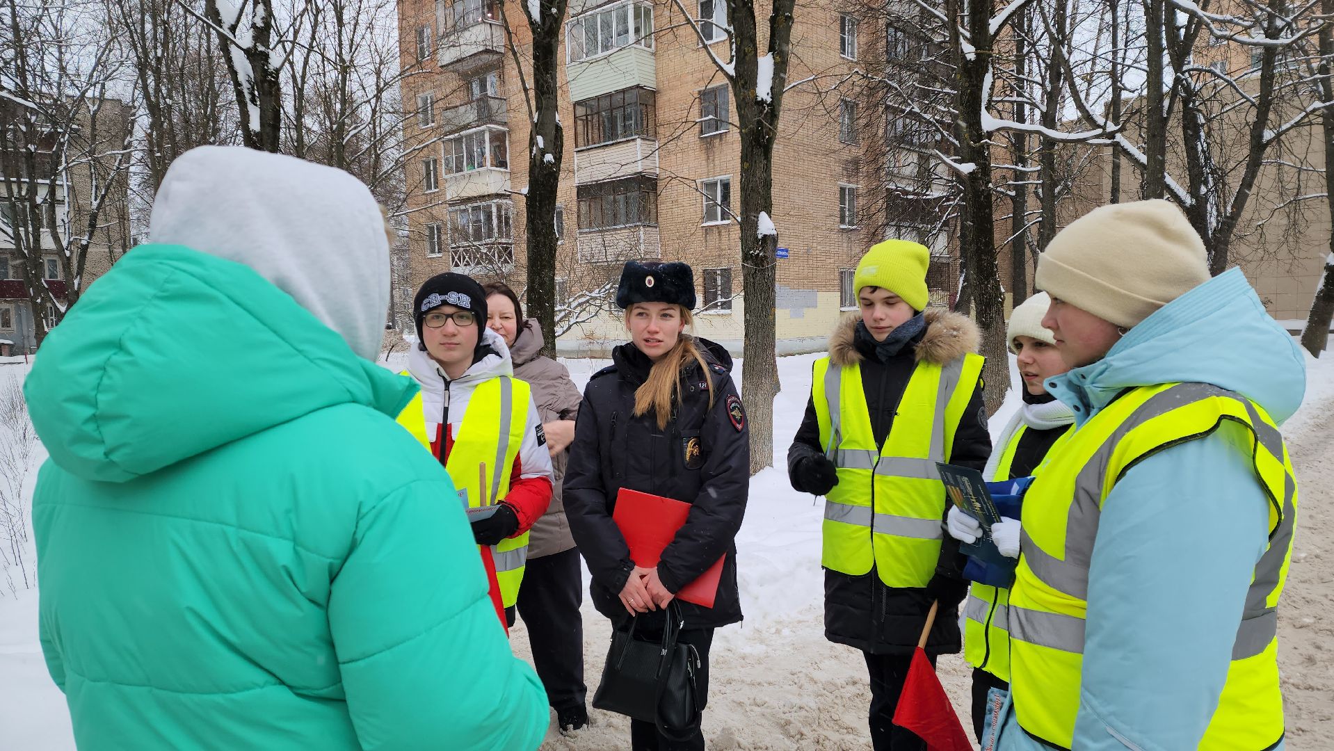 юид отряд, Лобня, Акция пешеходный переход, вертикалки,